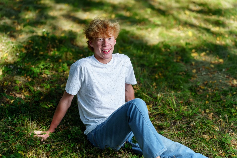 Logan Meier poses for senior photos outside Monroe, Wisconsin on September 5th, 2025. Meirer will graduate in 2026. for Second Crop Creative.