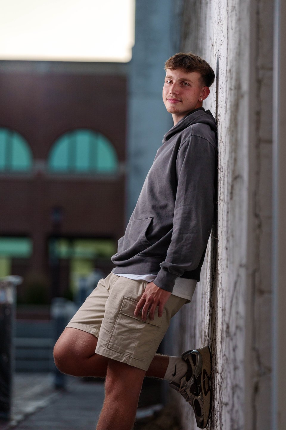 Logan Taylor poses for senior photos in Monroe, Wisconsin on September 8th, 2025. Taylor will graduate in 2026. for Second Crop Creative.
