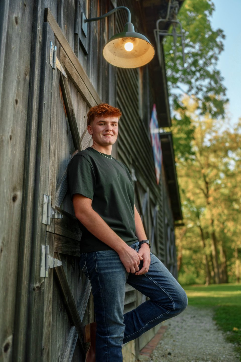 Lucas Keating poses for senior photos at Beckman Mill in Beloit, Wisconsin on September 14th, 2025. Keating will graduate from Brodhead in 2026. for Second Crop Creative.