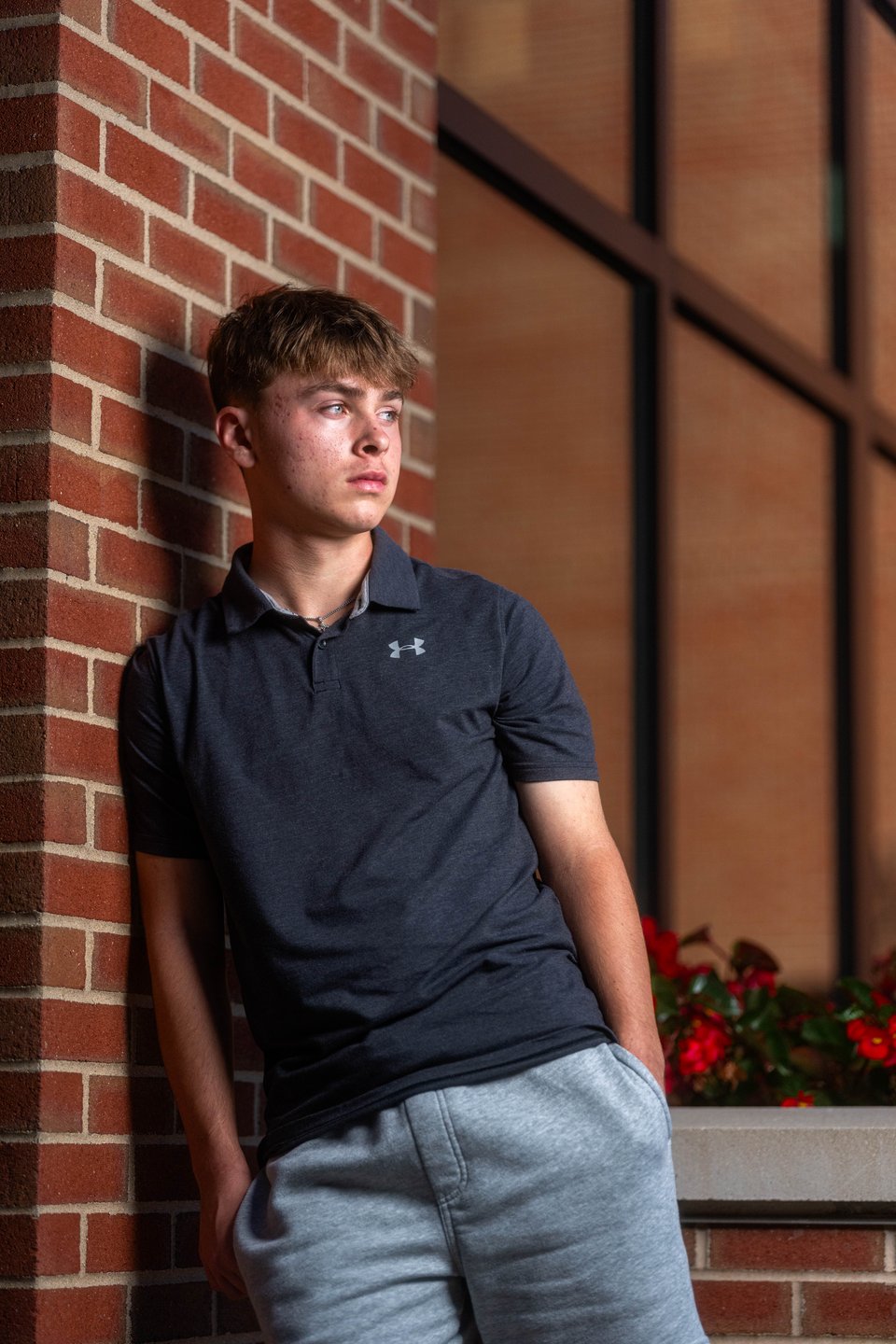 Preston Reed poses for senior photos in Mt. Horeb, Wisconsin on September 28th, 2025. Reed will graduate in 2026. for Second Crop Creative.