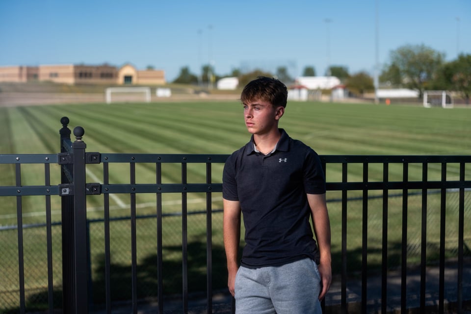 Preston Reed poses for senior photos in Mt. Horeb, Wisconsin on September 28th, 2025. Reed will graduate in 2026. for Second Crop Creative.