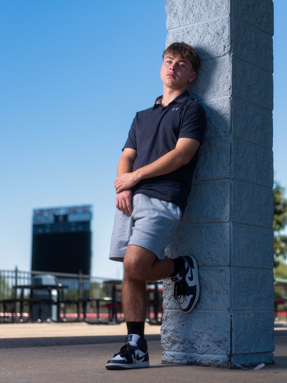 Preston Reed poses for senior photos in Mt. Horeb, Wisconsin on September 28th, 2025. Reed will graduate in 2026. for Second Crop Creative.