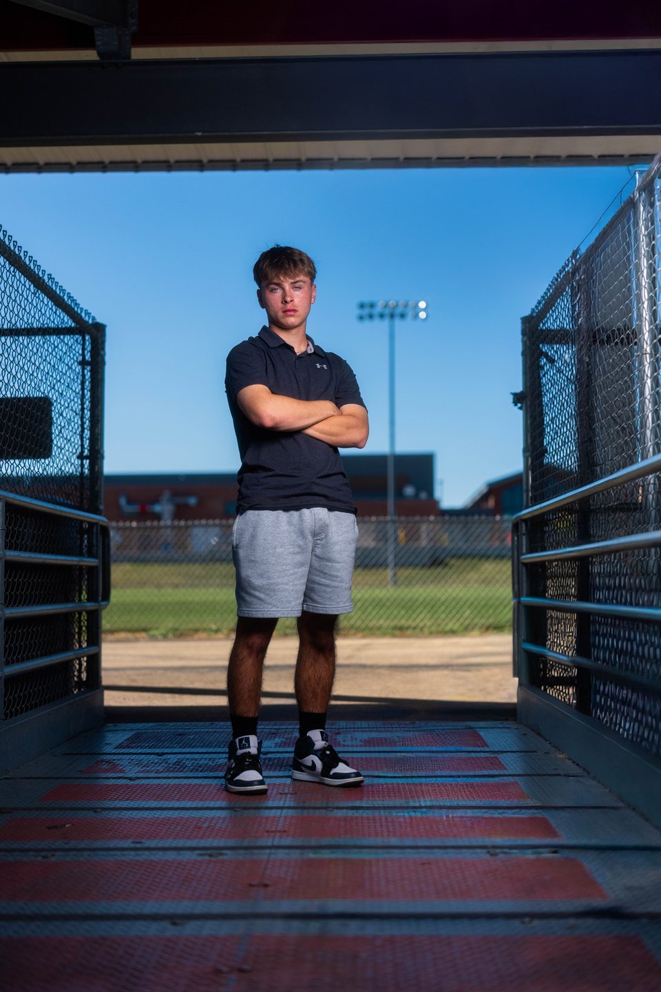 Preston Reed poses for senior photos in Mt. Horeb, Wisconsin on September 28th, 2025. Reed will graduate in 2026. for Second Crop Creative.