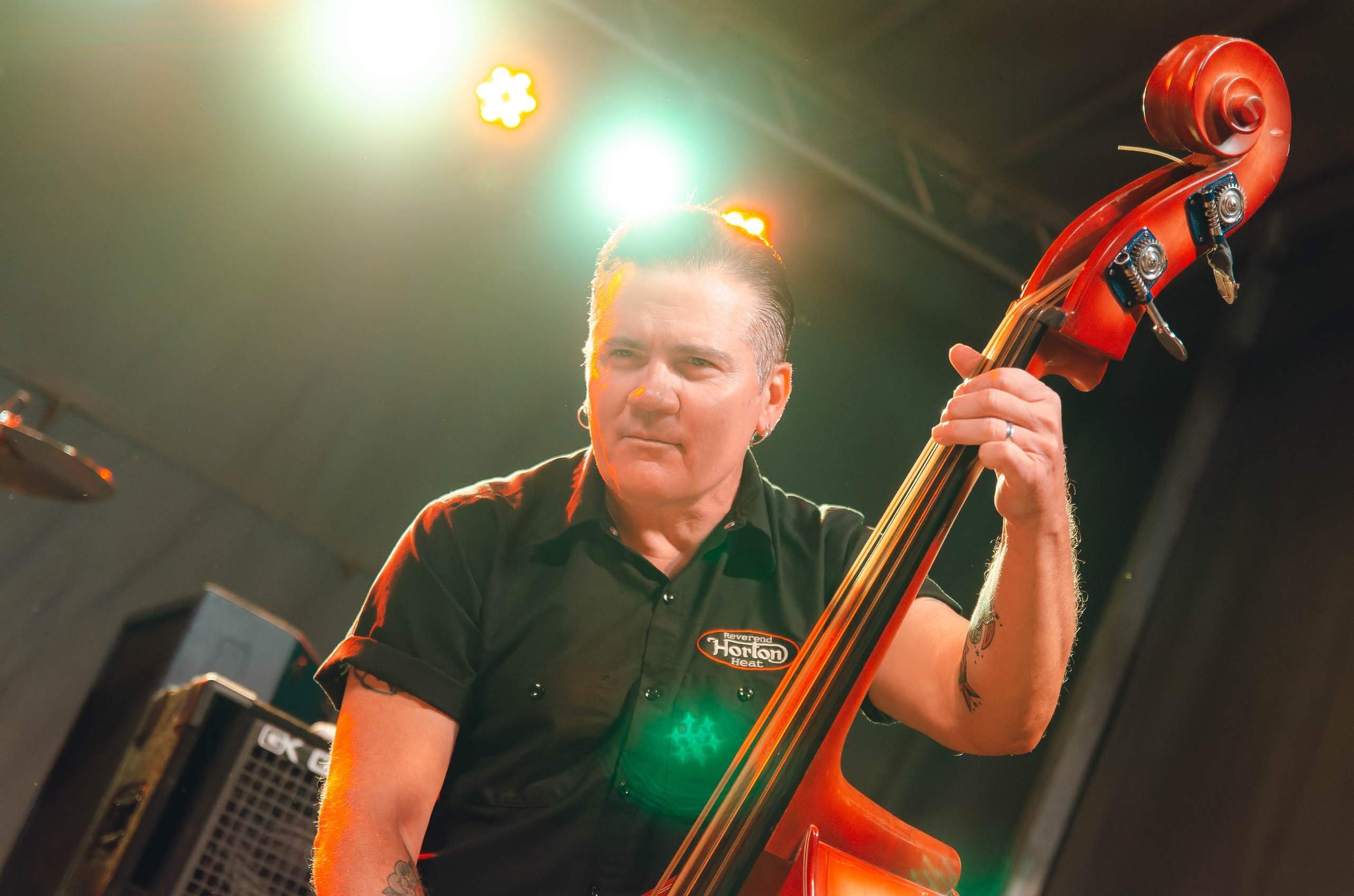Reverend Horton Heat performing Live on King Street in Madison, WI August 23rd, 2013, photography by Ross Harried for Second Crop Music