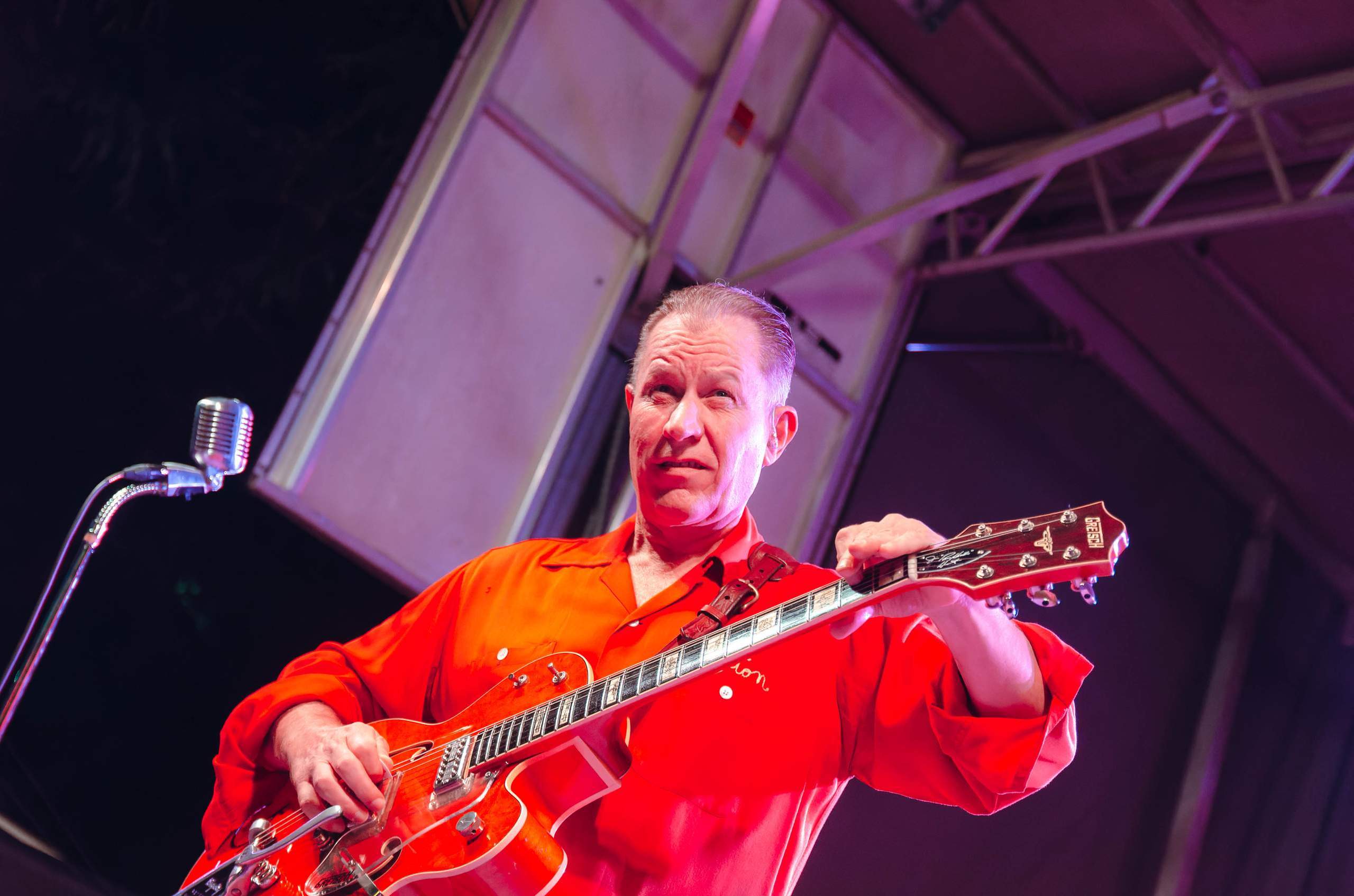Reverend Horton Heat performing Live on King Street in Madison, WI August 23rd, 2013, photography by Ross Harried for Second Crop Music