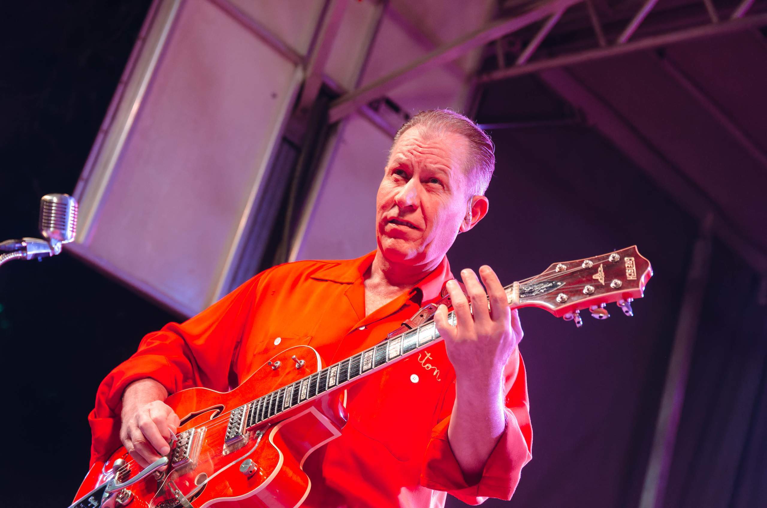 Reverend Horton Heat performing Live on King Street in Madison, WI August 23rd, 2013, photography by Ross Harried for Second Crop Music