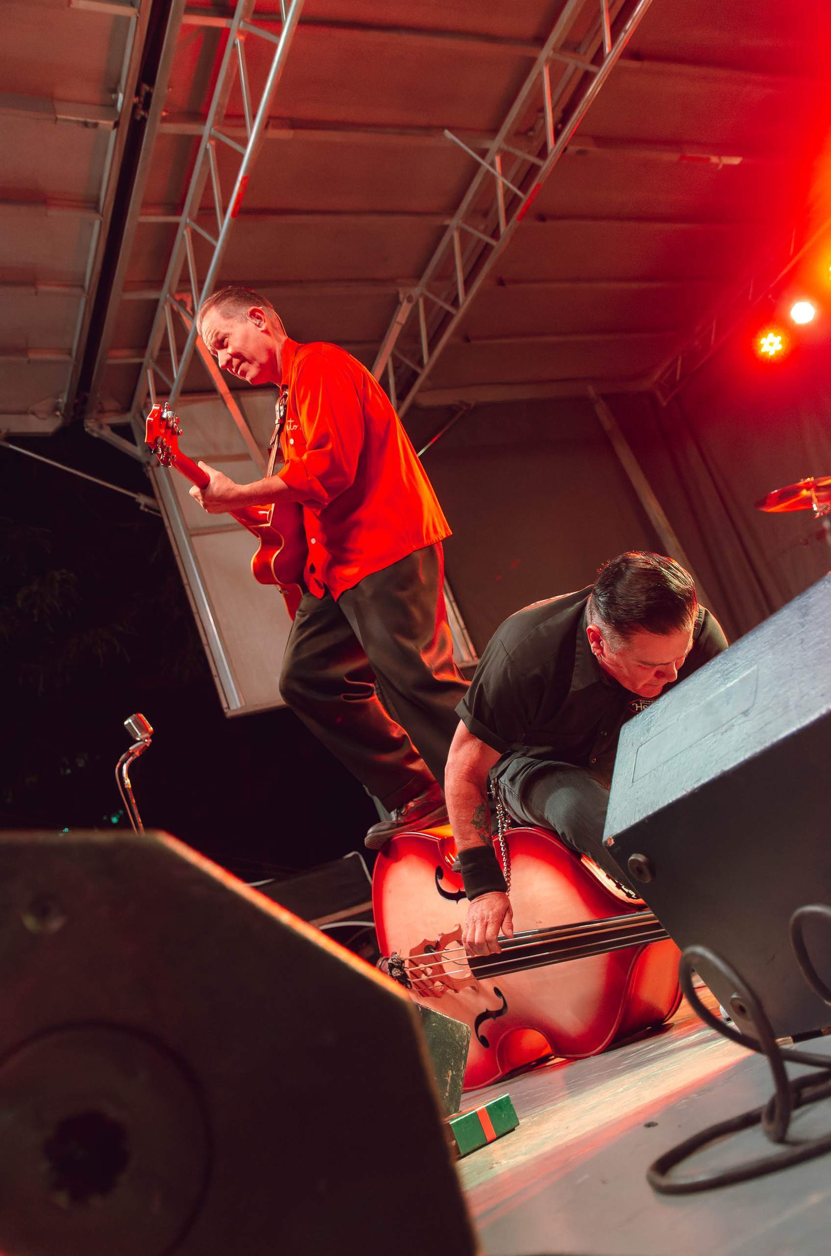 Reverend Horton Heat performing Live on King Street in Madison, WI August 23rd, 2013, photography by Ross Harried for Second Crop Music