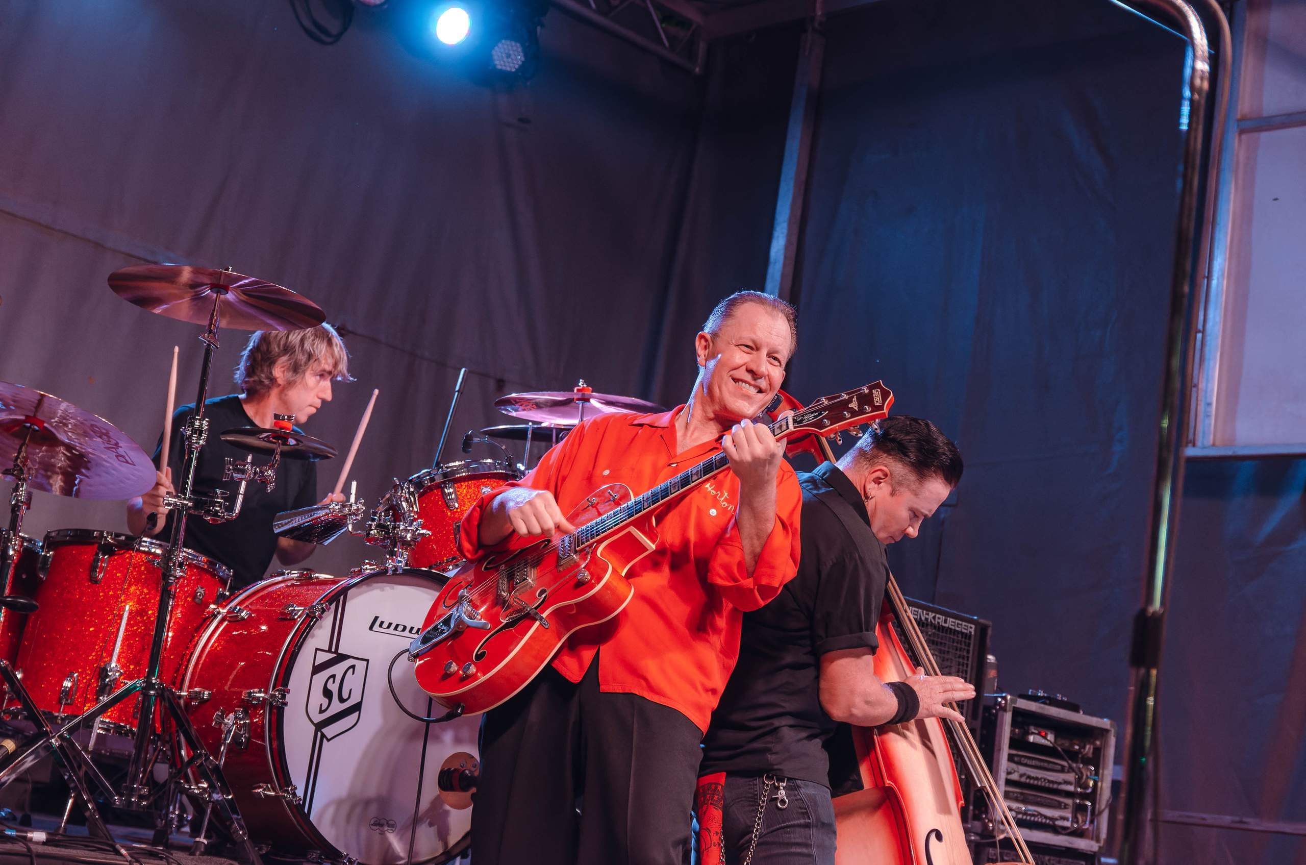 Reverend Horton Heat performing Live on King Street in Madison, WI August 23rd, 2013, photography by Ross Harried for Second Crop Music