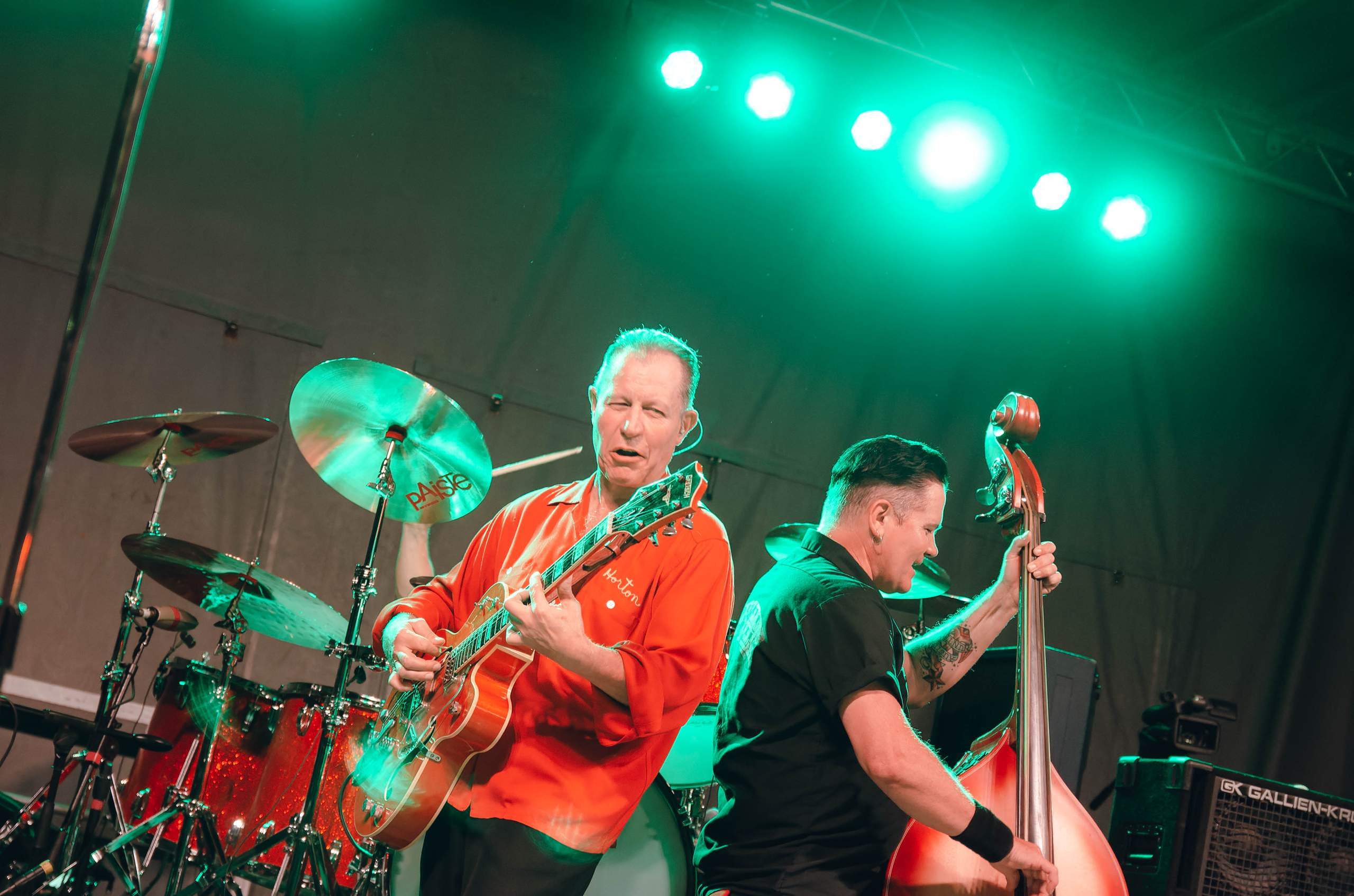 Reverend Horton Heat performing Live on King Street in Madison, WI August 23rd, 2013, photography by Ross Harried for Second Crop Music