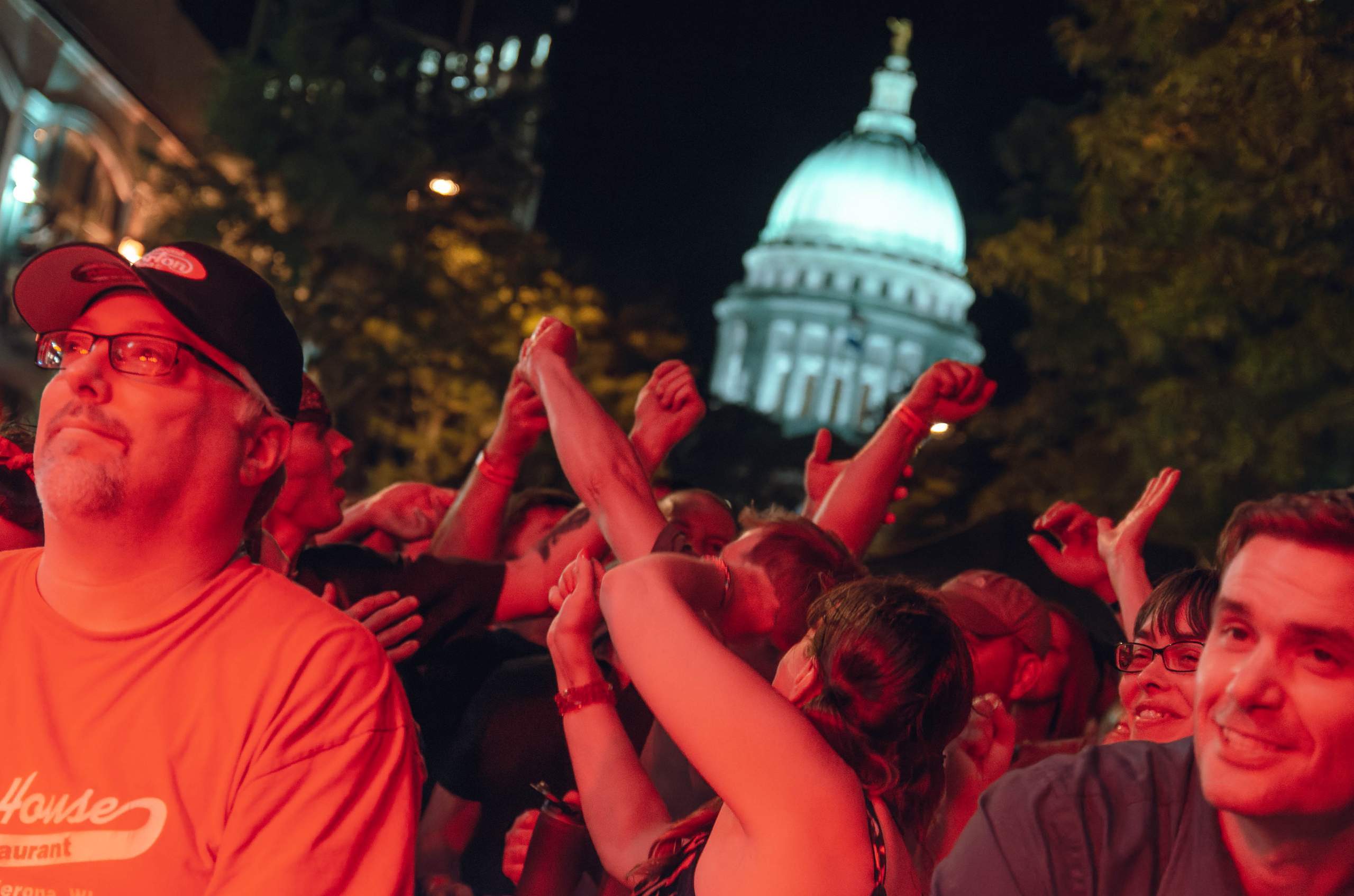 Reverend Horton Heat performing Live on King Street in Madison, WI August 23rd, 2013, photography by Ross Harried for Second Crop Music