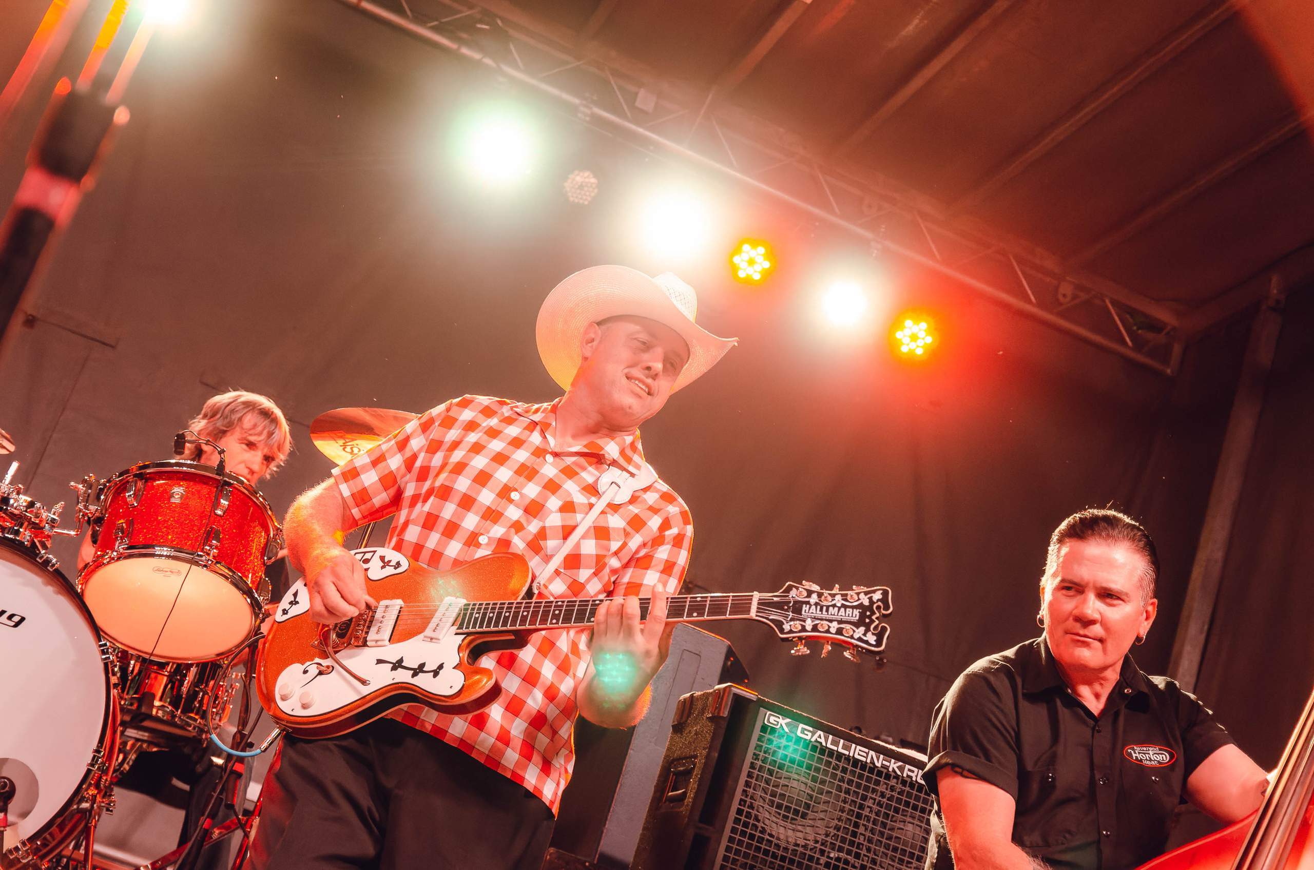 Reverend Horton Heat performing Live on King Street in Madison, WI August 23rd, 2013, photography by Ross Harried for Second Crop Music