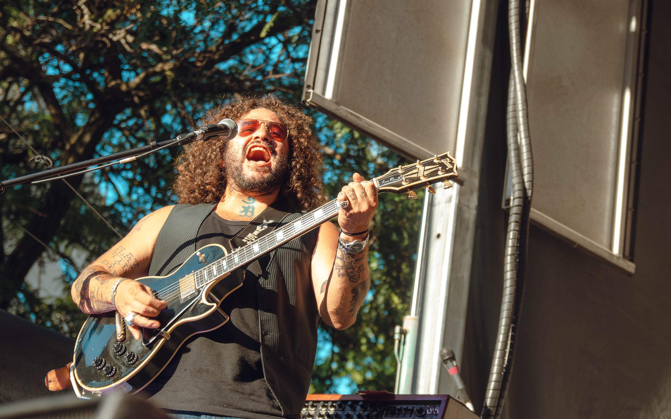 White Iron Band performing Live on King Street in Madison, WI August 23rd, 2013, photography by Ross Harried for Second Crop Music