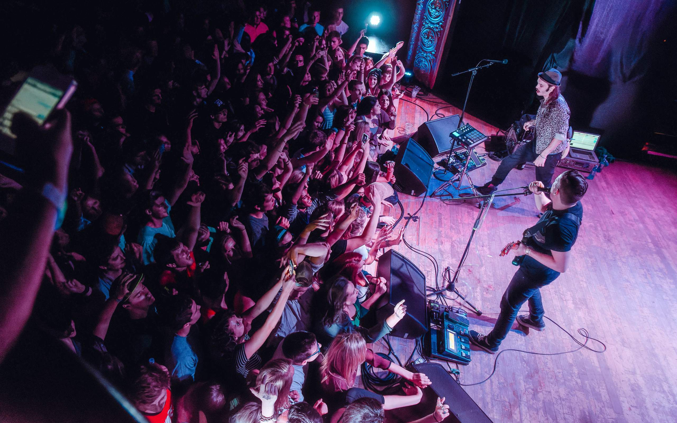 Cherub performing at The Majestic in Madison, WI September 14th, 2013, photography by Ross Harried for Second Crop Music