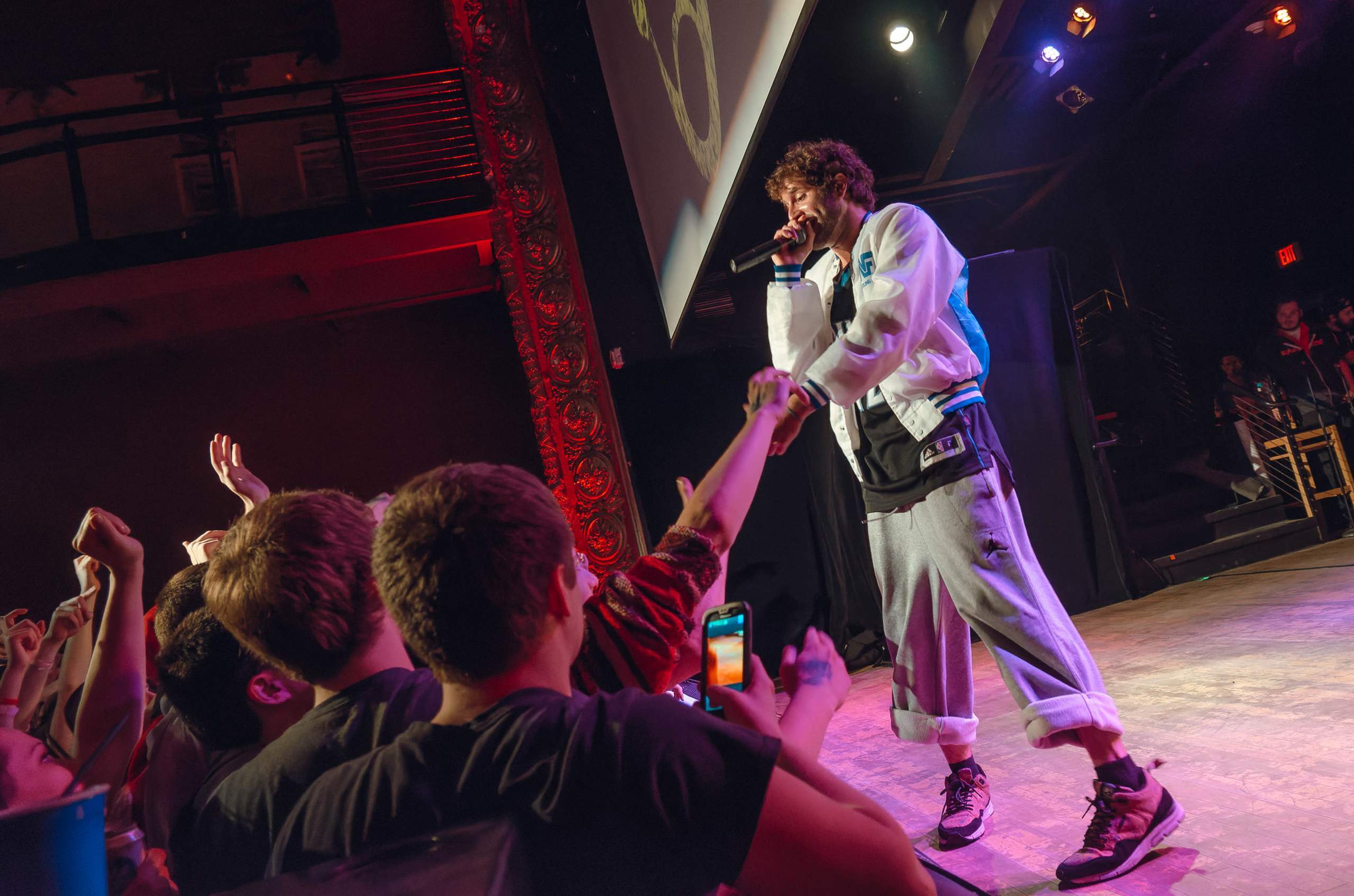 Lil Dicky performing at The Majestic in Madison, WI March 27th, 2014, photography by Ross Harried for Second Crop Music