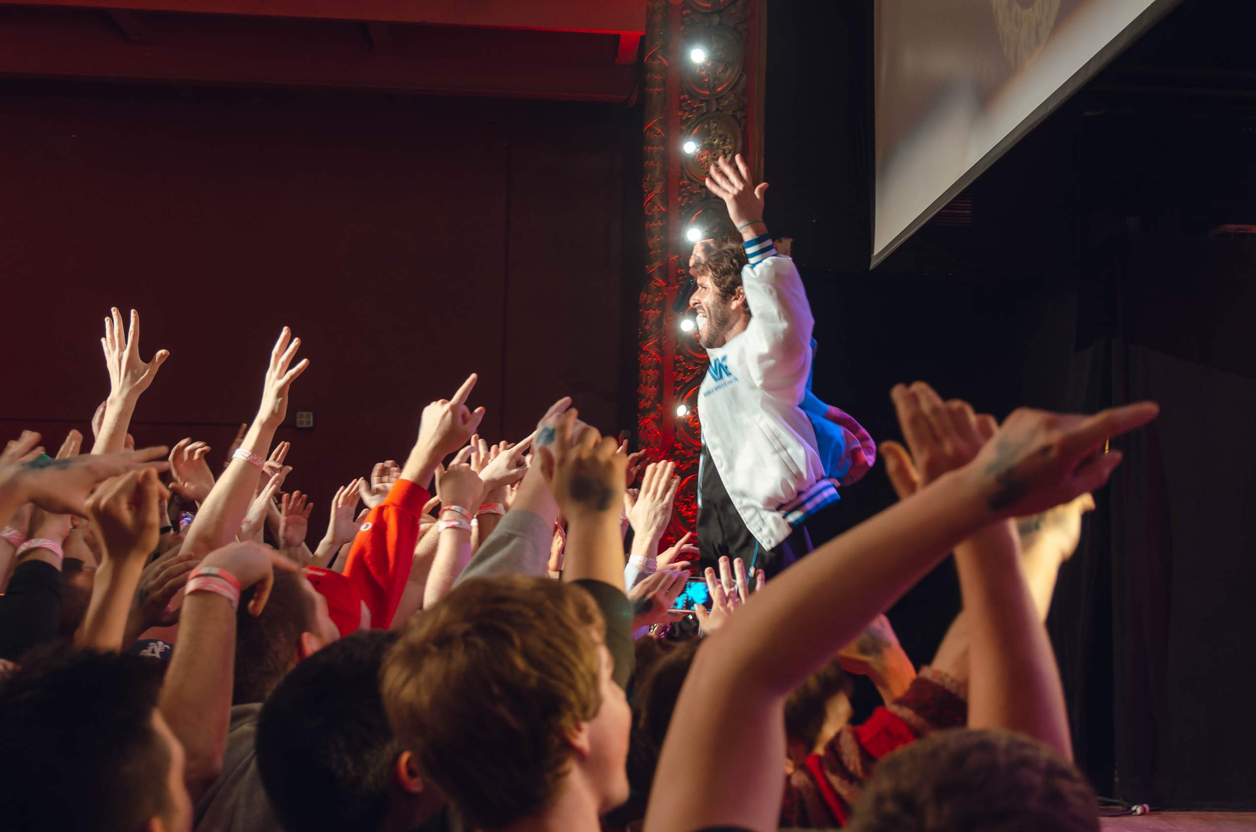 Lil Dicky performing at The Majestic in Madison, WI March 27th, 2014, photography by Ross Harried for Second Crop Music