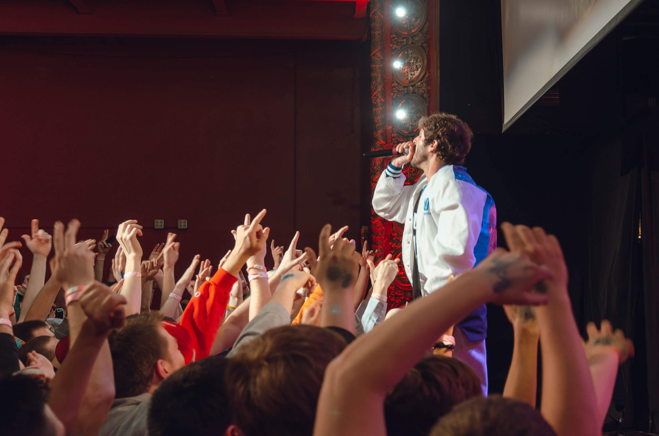 Lil Dicky performing at The Majestic in Madison, WI March 27th, 2014, photography by Ross Harried for Second Crop Music