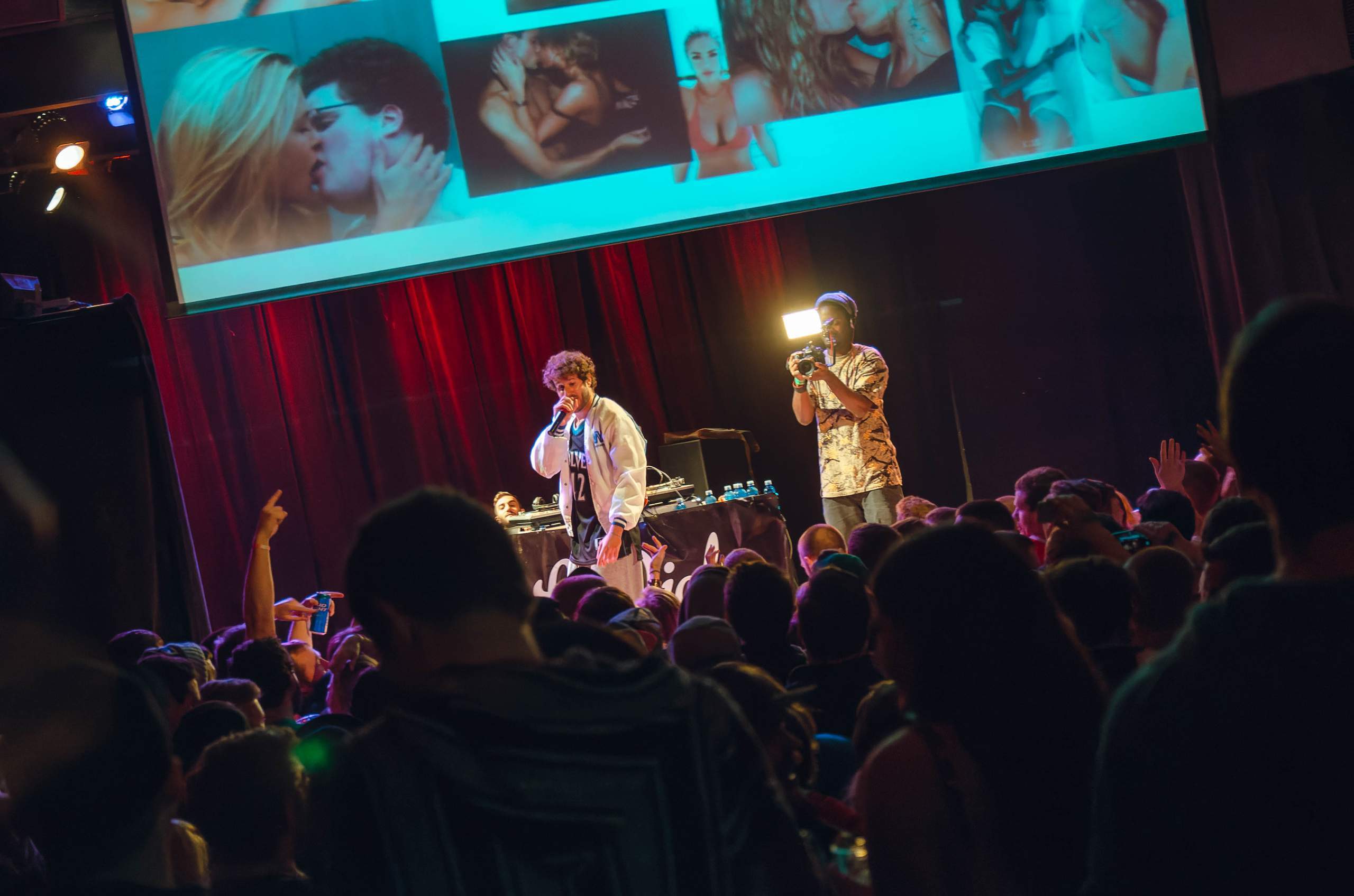 Lil Dicky performing at The Majestic in Madison, WI March 27th, 2014, photography by Ross Harried for Second Crop Music