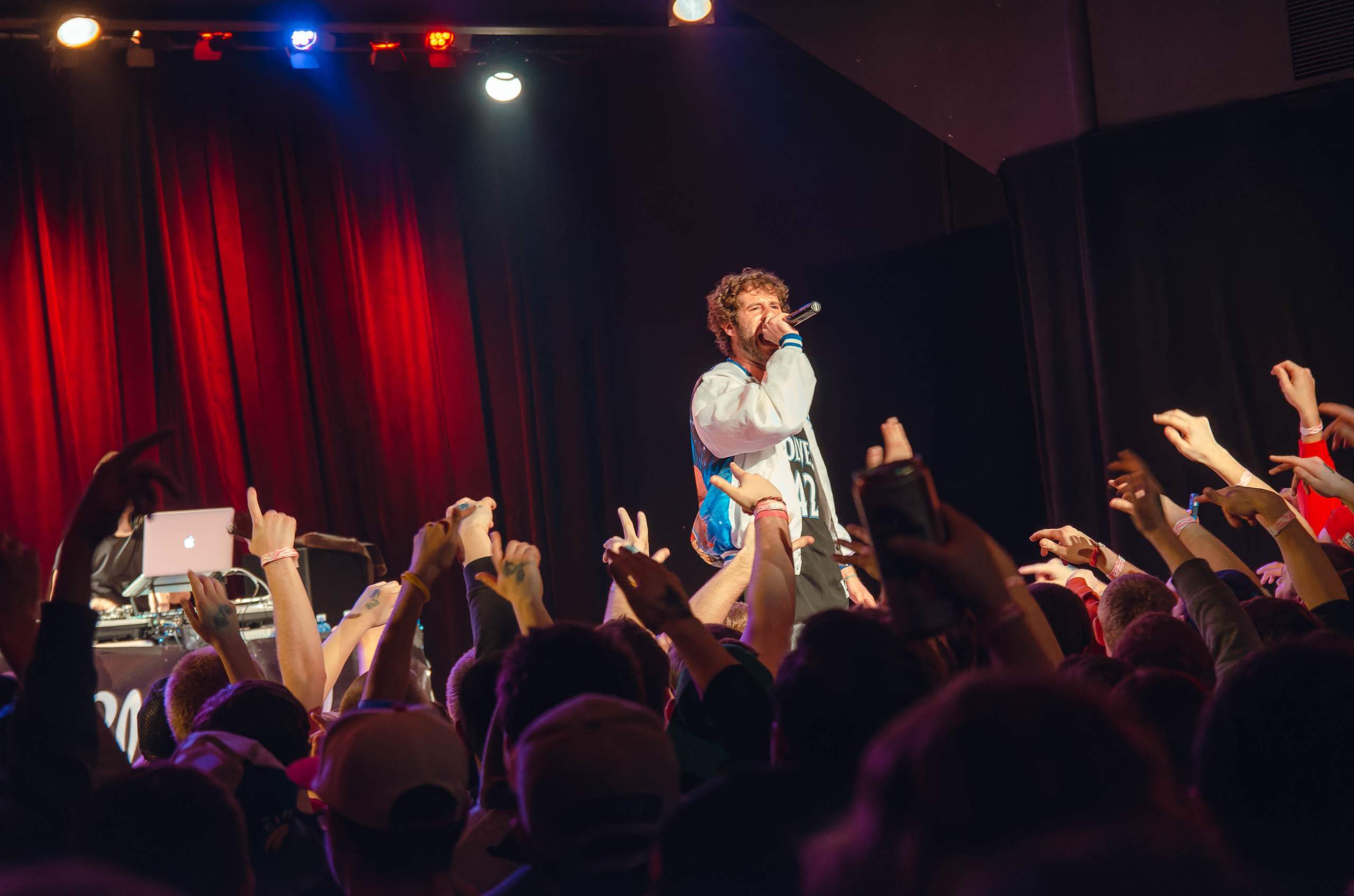 Lil Dicky performing at The Majestic in Madison, WI March 27th, 2014, photography by Ross Harried for Second Crop Music