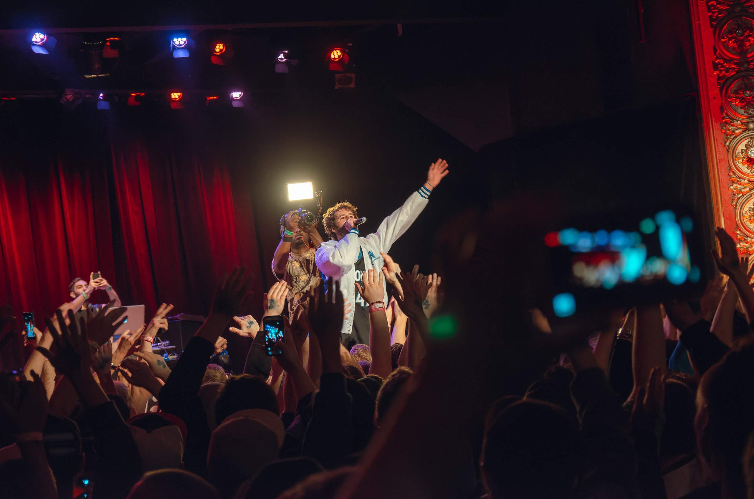 Lil Dicky performing at The Majestic in Madison, WI March 27th, 2014, photography by Ross Harried for Second Crop Music