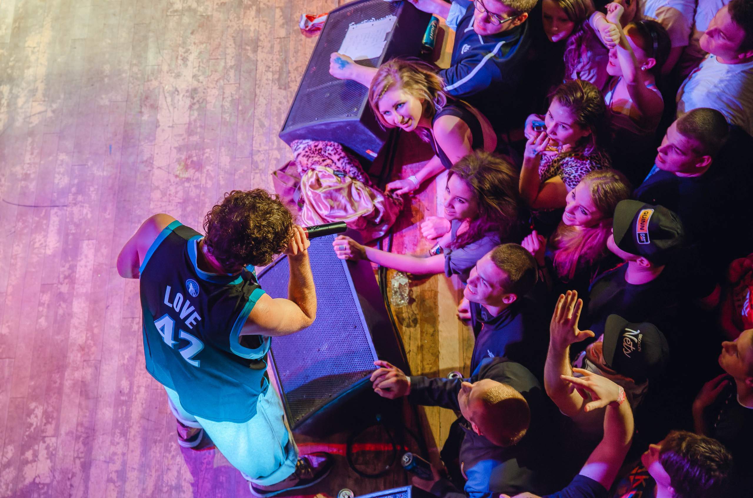 Lil Dicky performing at The Majestic in Madison, WI March 27th, 2014, photography by Ross Harried for Second Crop Music