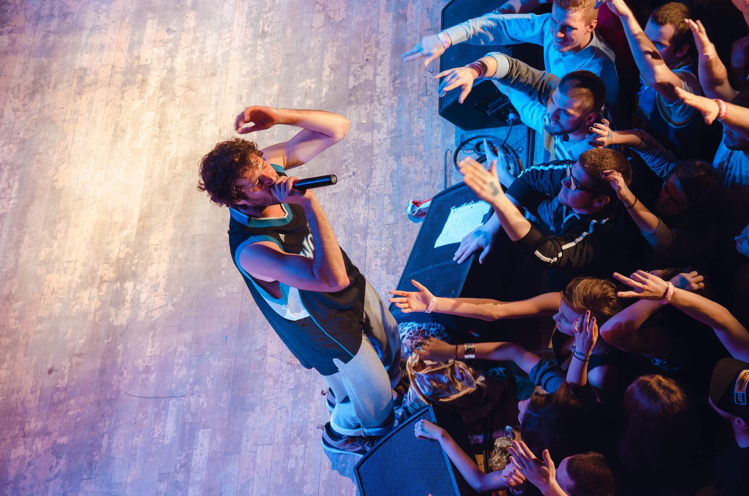 Lil Dicky performing at The Majestic in Madison, WI March 27th, 2014, photography by Ross Harried for Second Crop Music