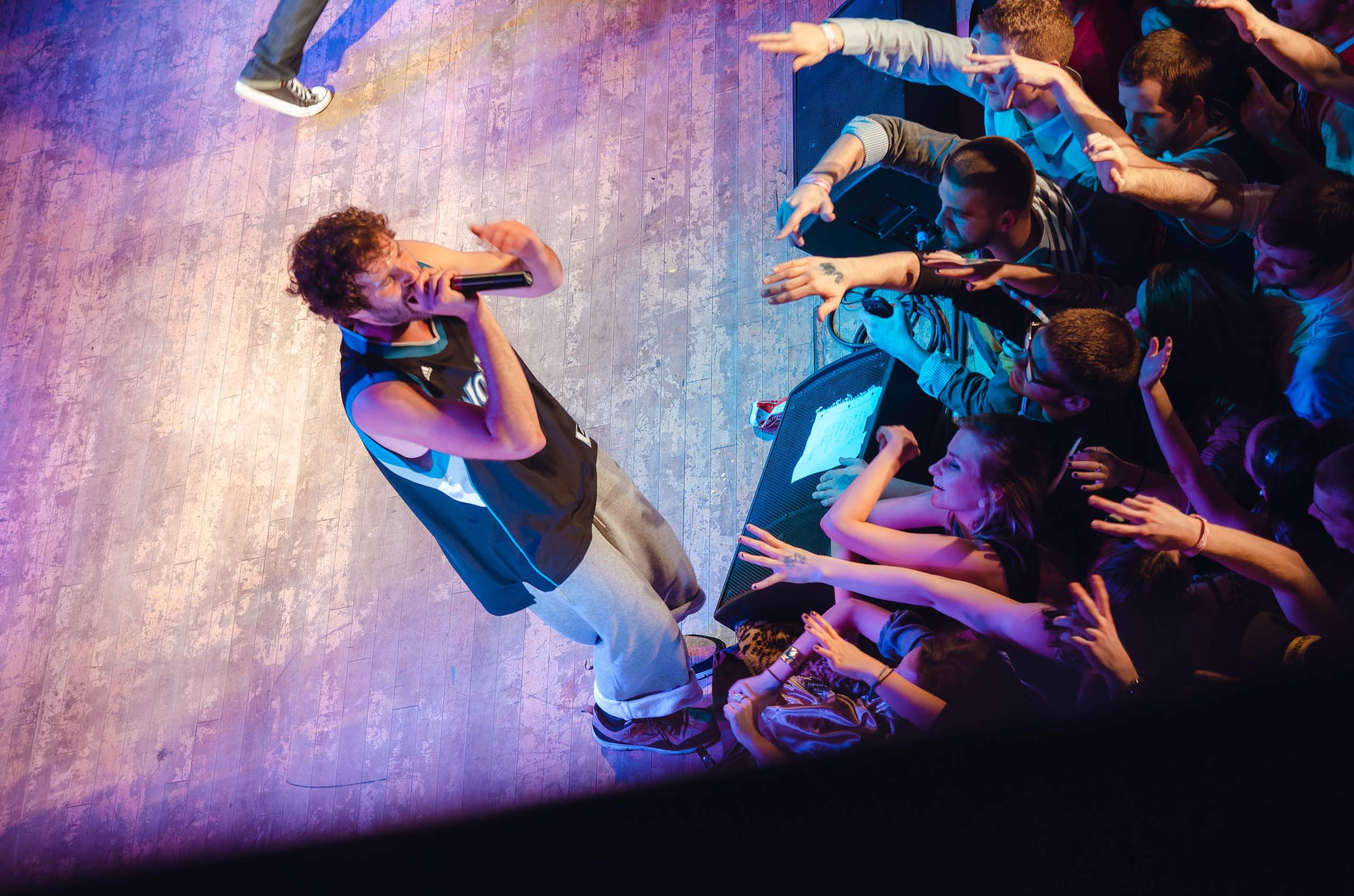 Lil Dicky performing at The Majestic in Madison, WI March 27th, 2014, photography by Ross Harried for Second Crop Music