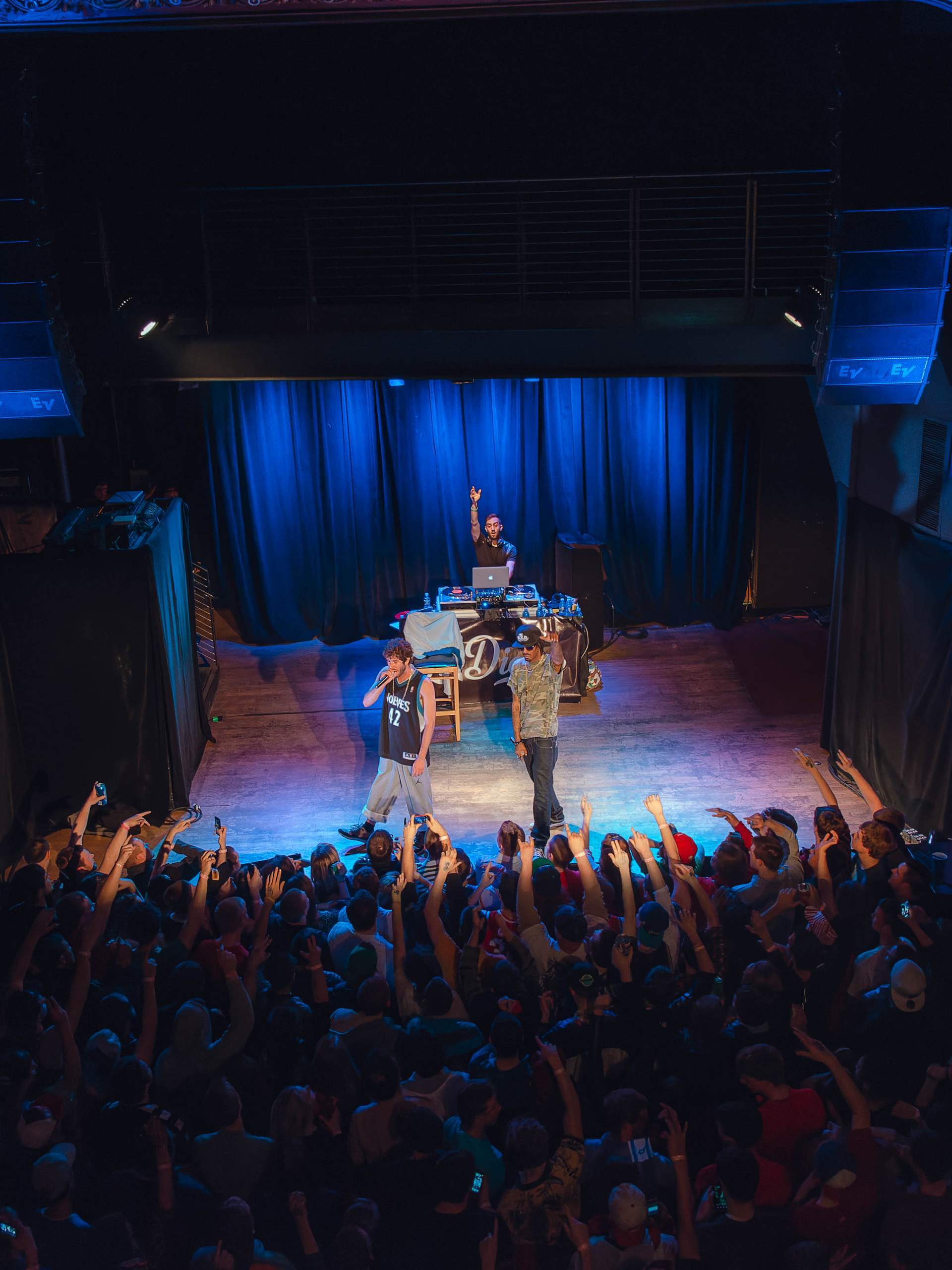 Lil Dicky performing at The Majestic in Madison, WI March 27th, 2014, photography by Ross Harried for Second Crop Music