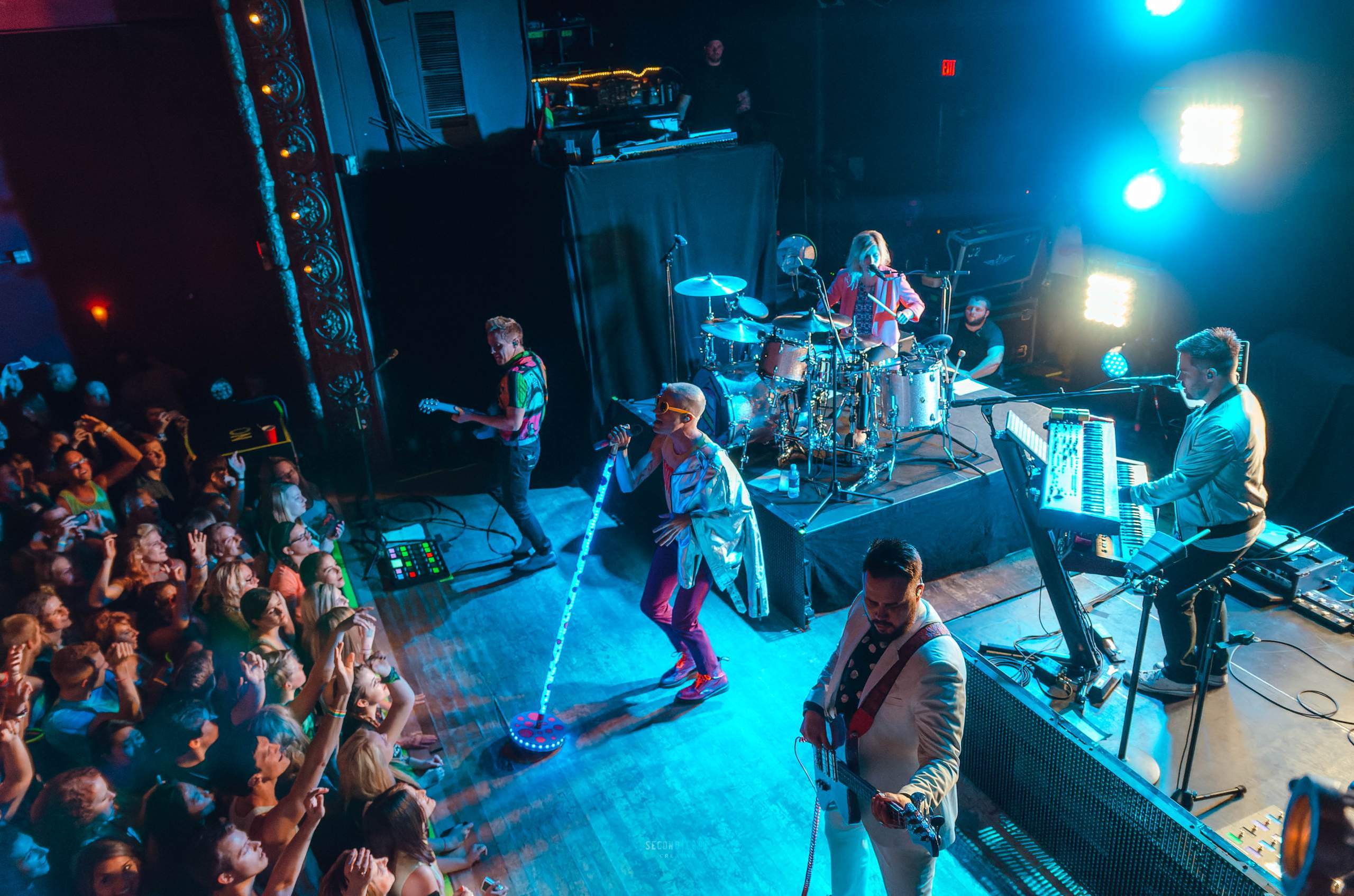 Neon Trees performing at The Majestic in Madison, WI June 24th, 2014, photography by Ross Harried for Second Crop Music