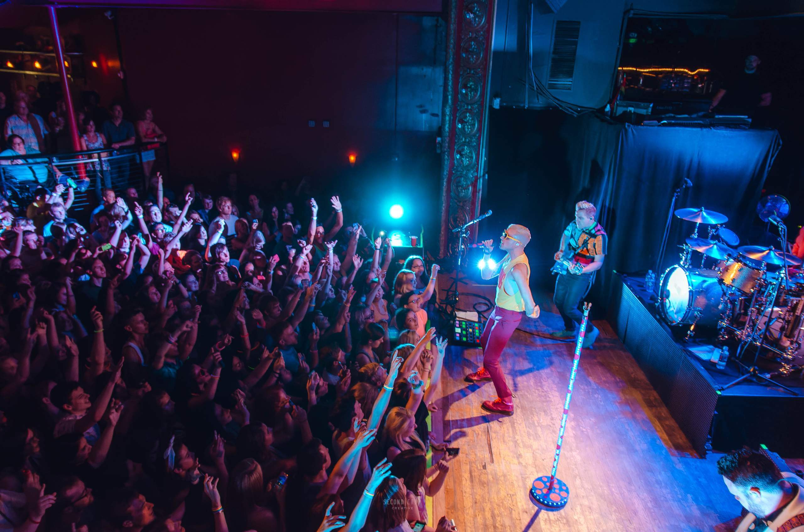 Neon Trees performing at The Majestic in Madison, WI June 24th, 2014, photography by Ross Harried for Second Crop Music