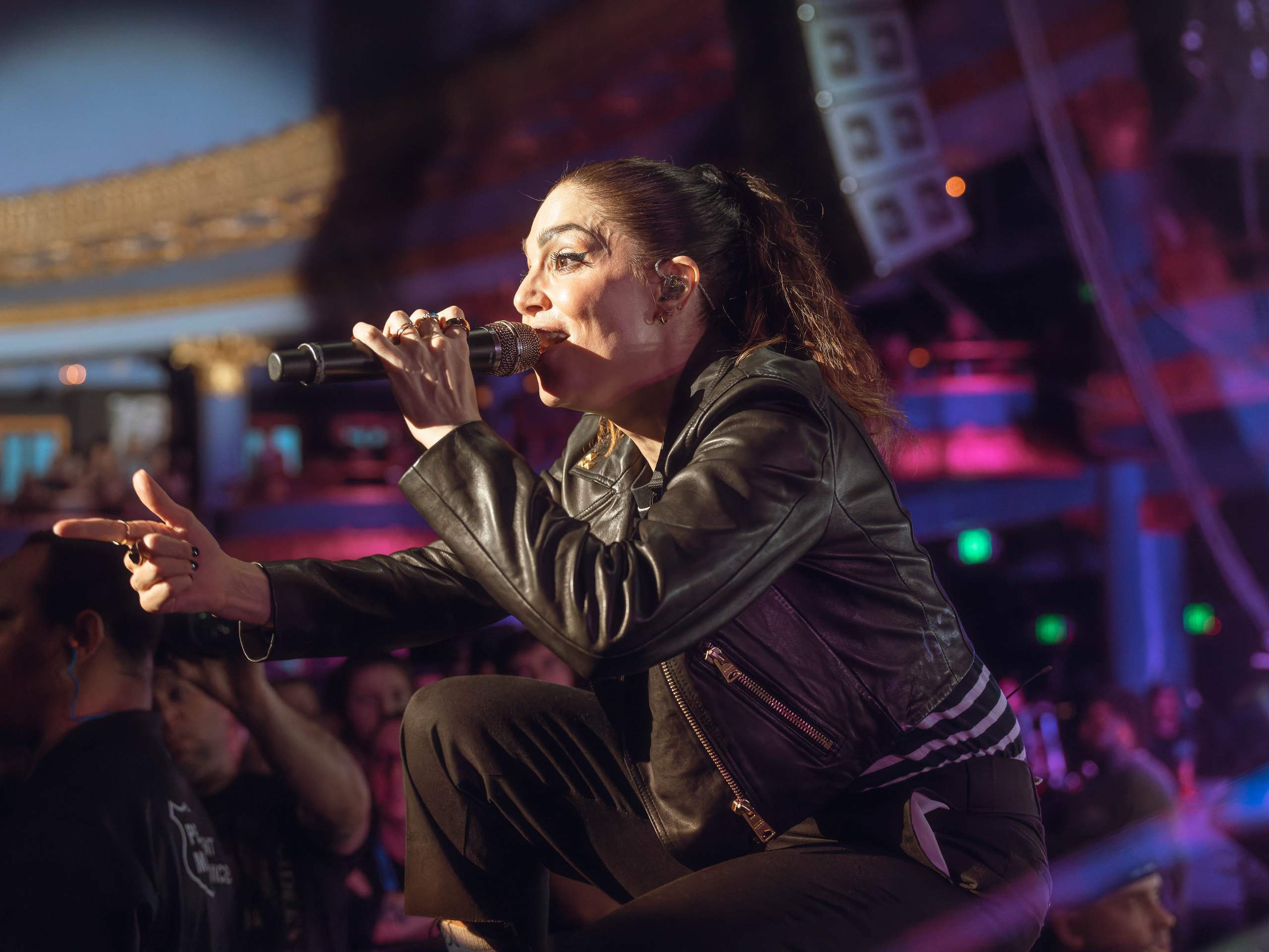 The Interrupters performing at The Rave/Eagles Club in Milwaukee, WI, April 27th, 2024, photography by Ross Harried for Second Crop Music
