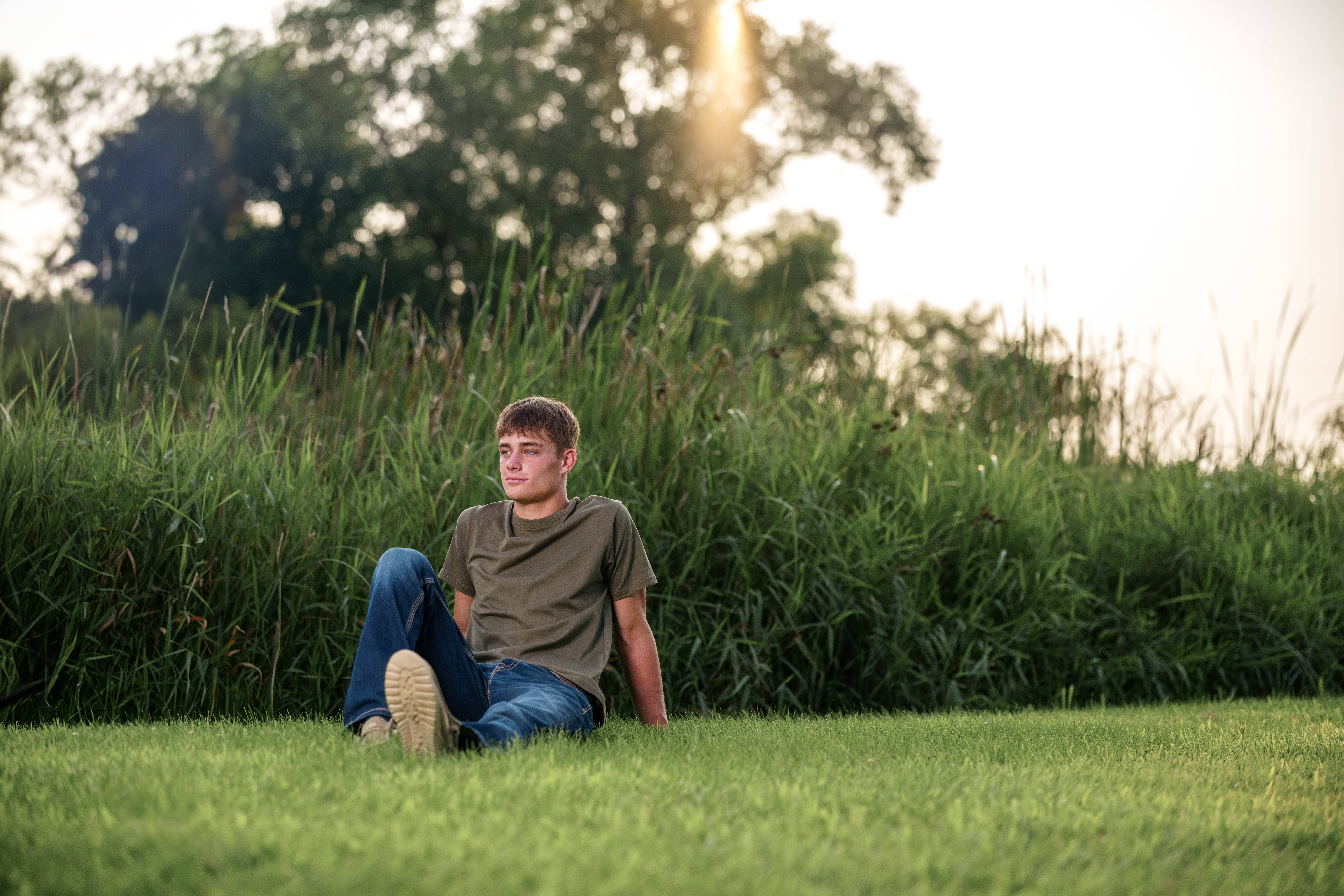 Click to View Larger Jayden Brown poses for senior photos near Juda, Wisconsin on August 4th, 2025. Brown will graduate in 2026. Photography by Ross Harried for Second Crop Creative.