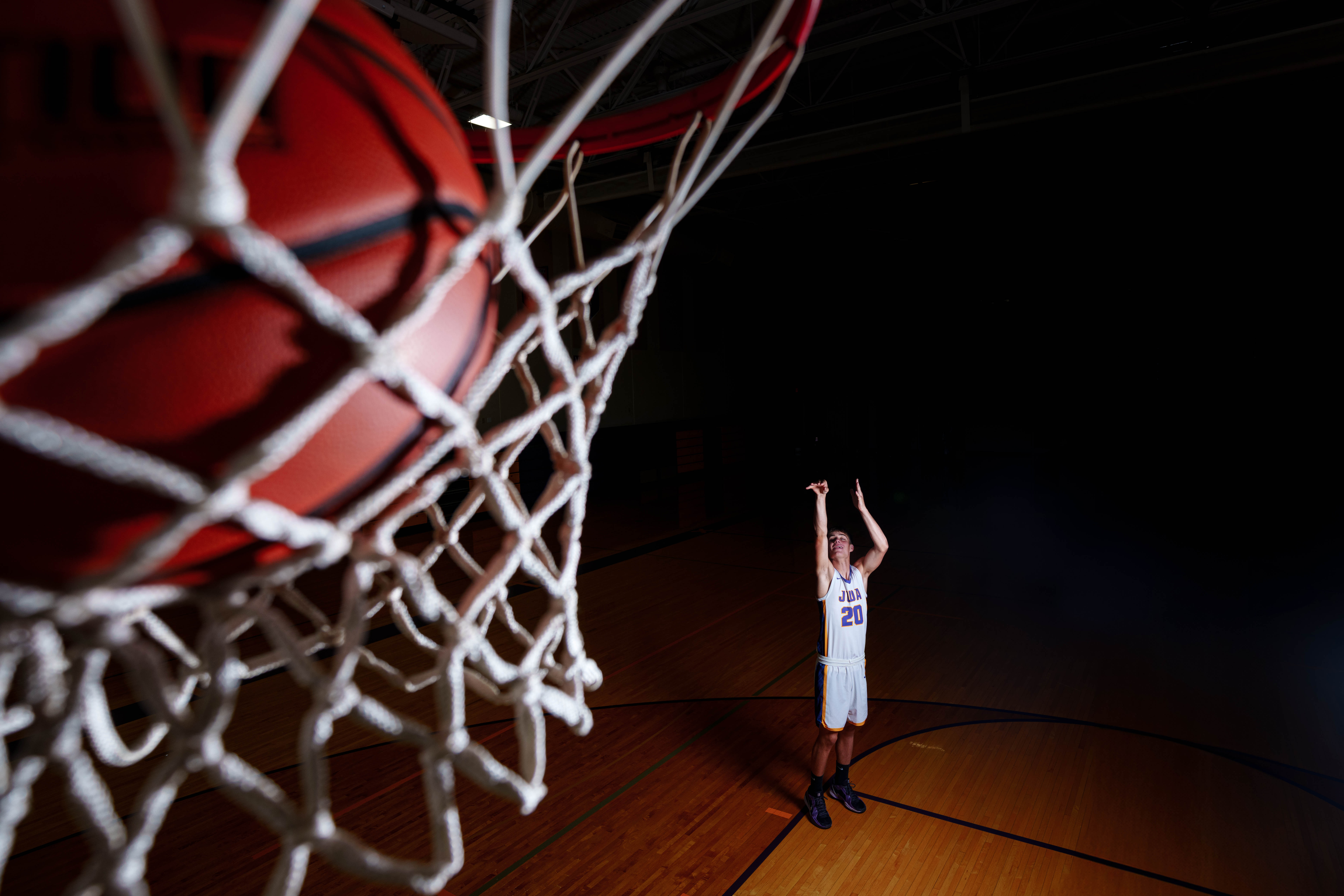 Click to View Larger Jayden Brown poses for senior photos at Juda High School in Juda, Wisconsin on August 4th, 2025. Brown will graduate in 2026. Photography by Ross Harried for Second Crop Creative.