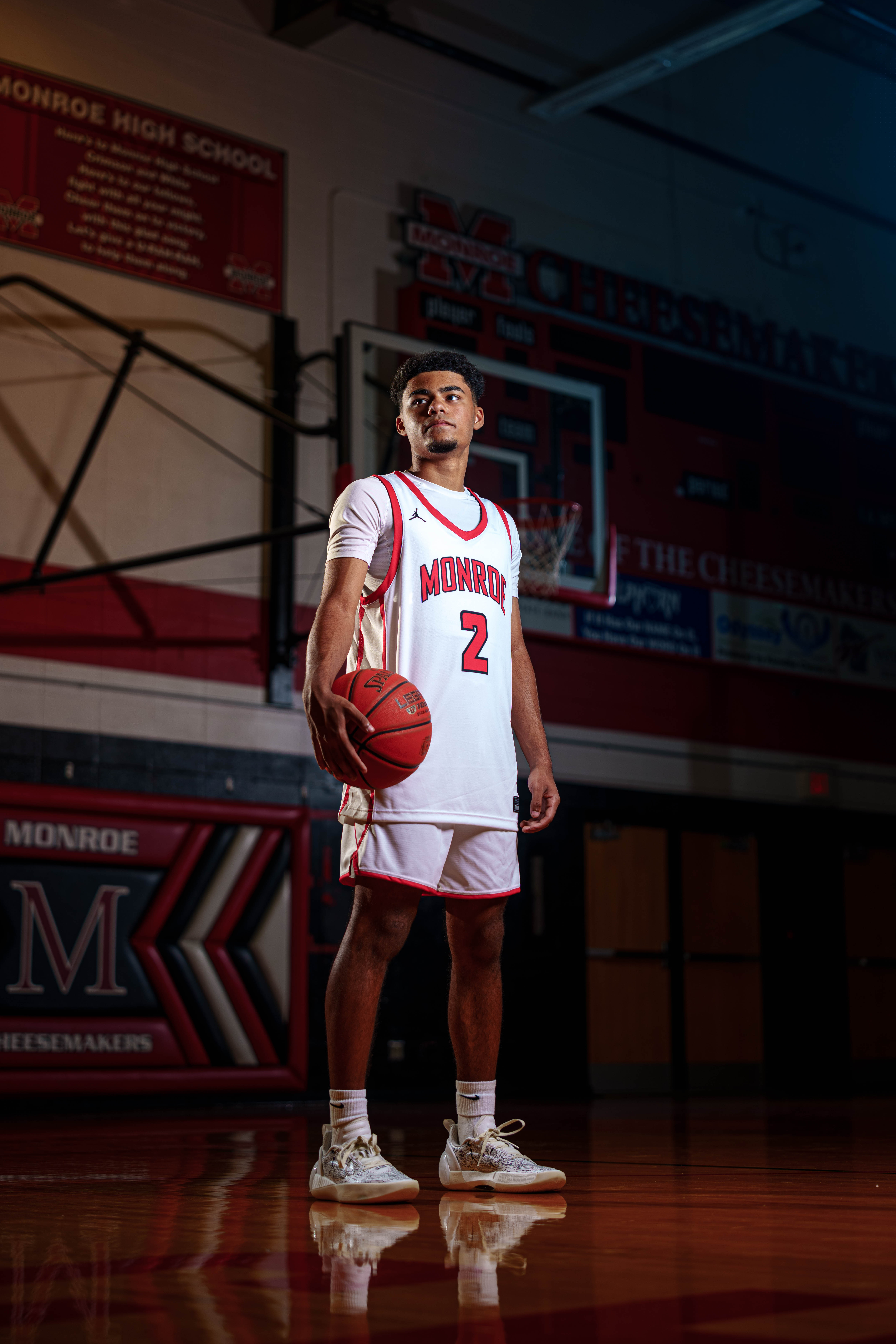 Click to View Larger Mekhi Brown poses for senior photos in Monroe Wisconsin on August 14th, 2025. Brown will graduate in 2026. Photography by Ross Harried for Second Crop Creative.