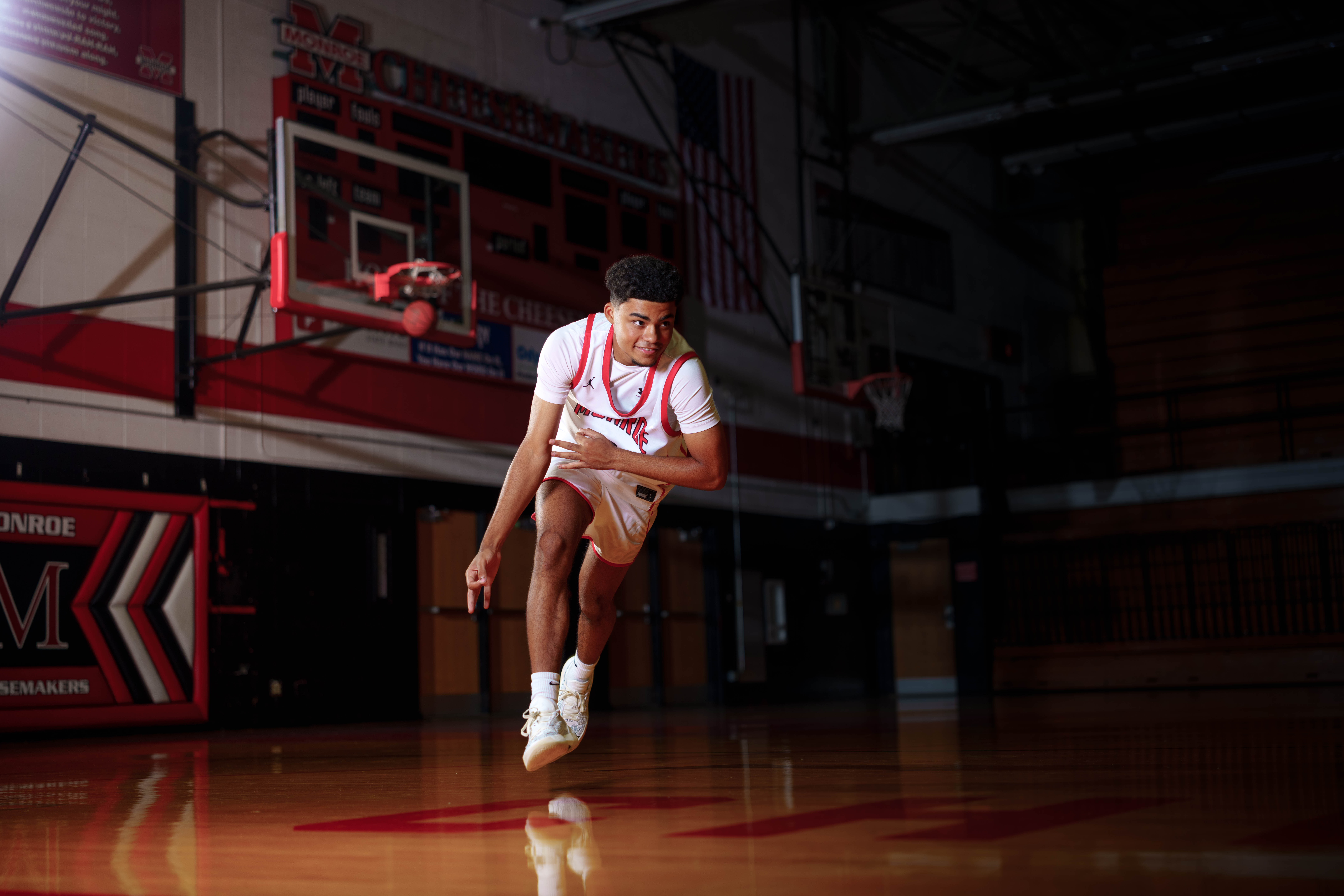 Click to View Larger Mekhi Brown poses for senior photos in Monroe Wisconsin on August 14th, 2025. Brown will graduate in 2026. Photography by Ross Harried for Second Crop Creative.