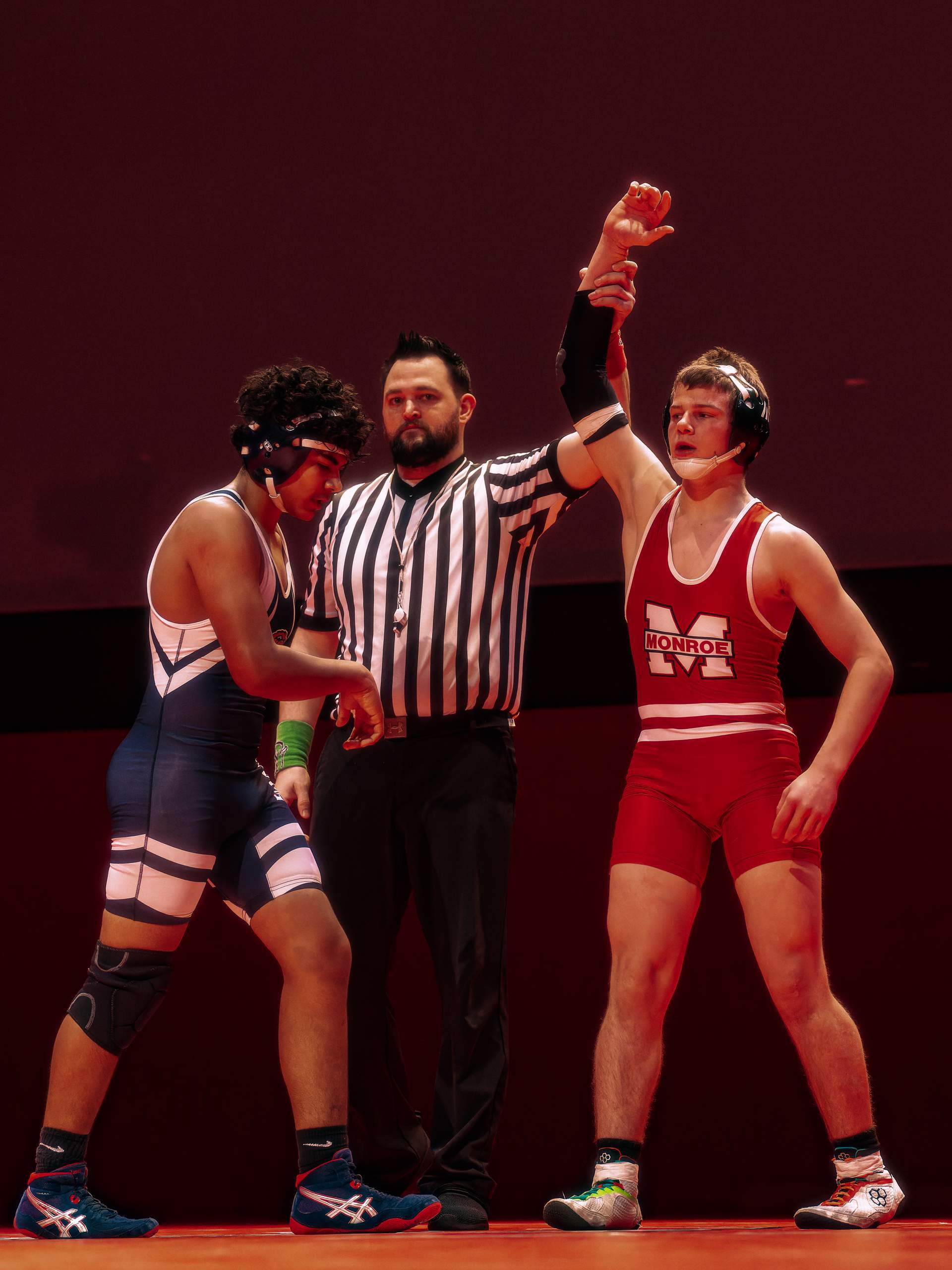 Monroe vs Reedsburg Wrestling, Monroe, WI January 6th, 2023, photography by Ross Harried for Second Crop Sports