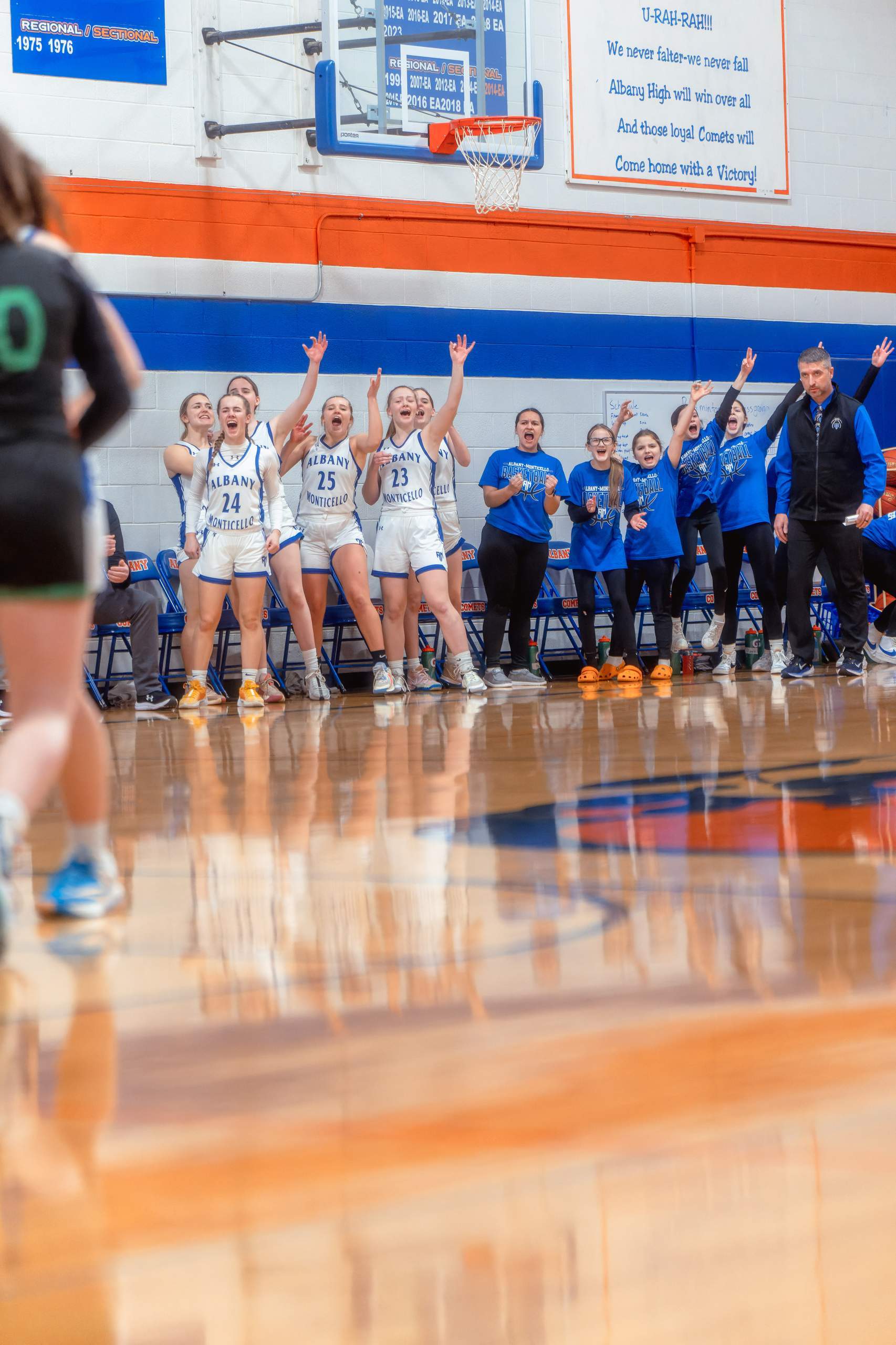 Albany/Monticello vs. Argyle/Pecatonica Girls Basketball, February 6th, 2024, photography by Ross Harried for Second Crop Sports
