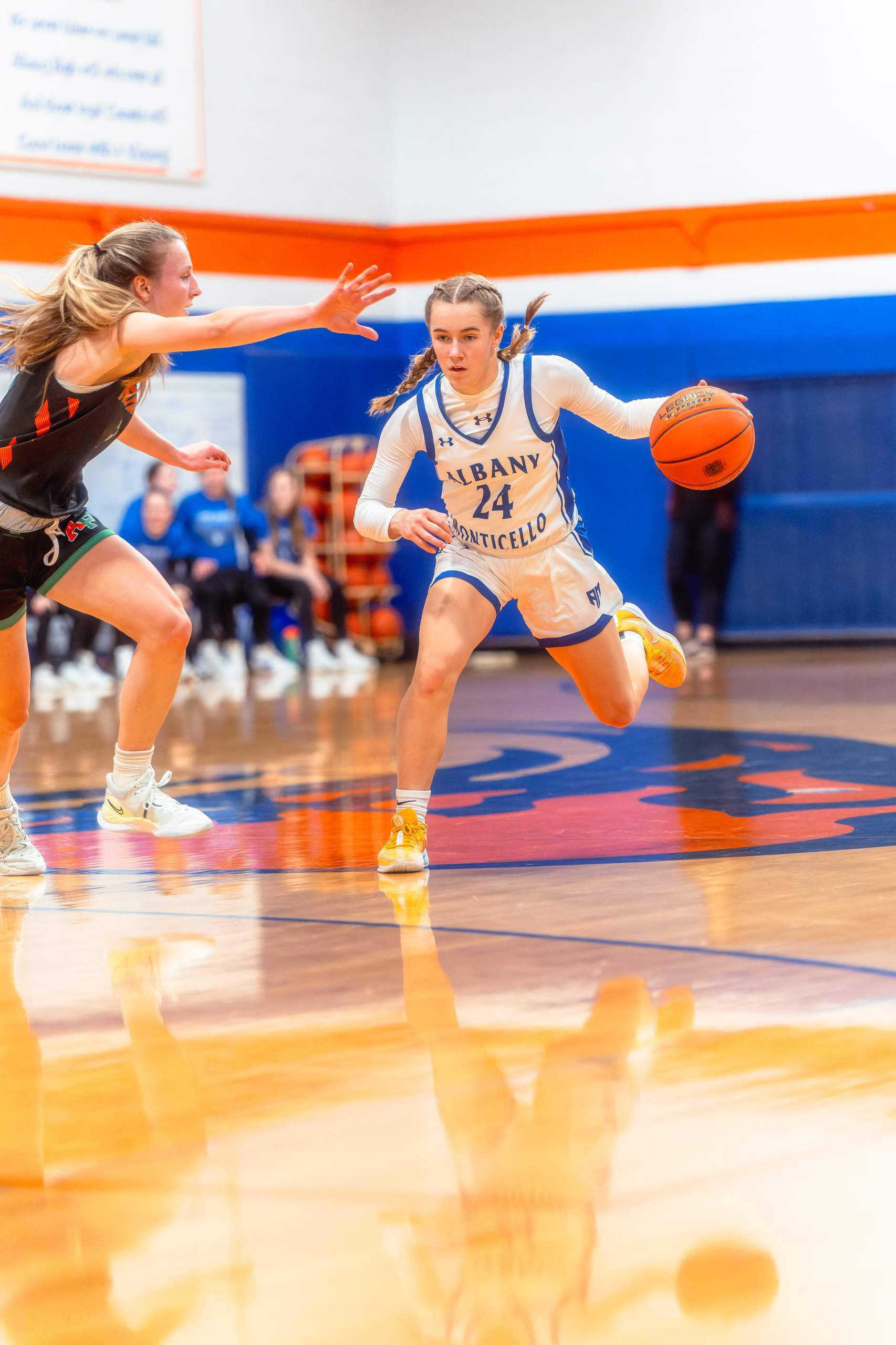 Albany/Monticello vs. Argyle/Pecatonica Girls Basketball, February 6th, 2024, photography by Ross Harried for Second Crop Sports