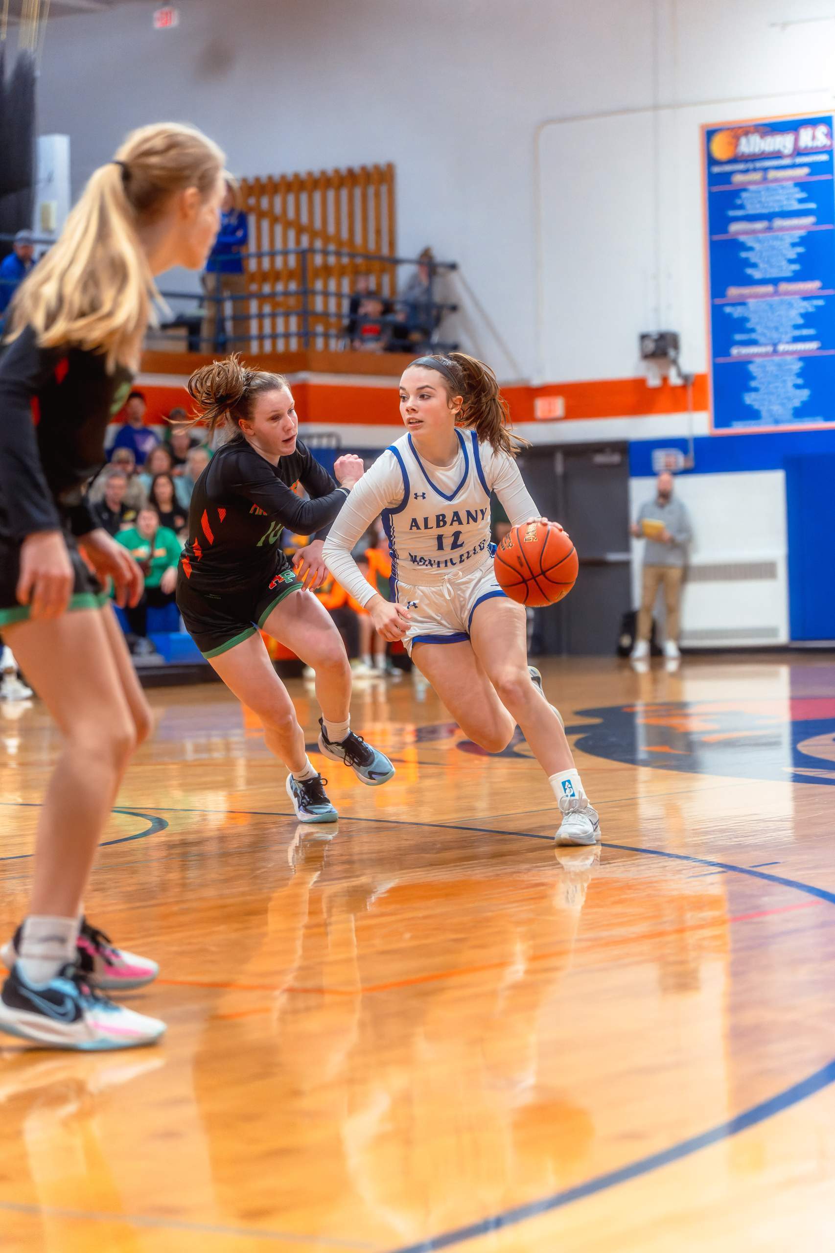 Albany/Monticello vs. Argyle/Pecatonica Girls Basketball, February 6th, 2024, photography by Ross Harried for Second Crop Sports