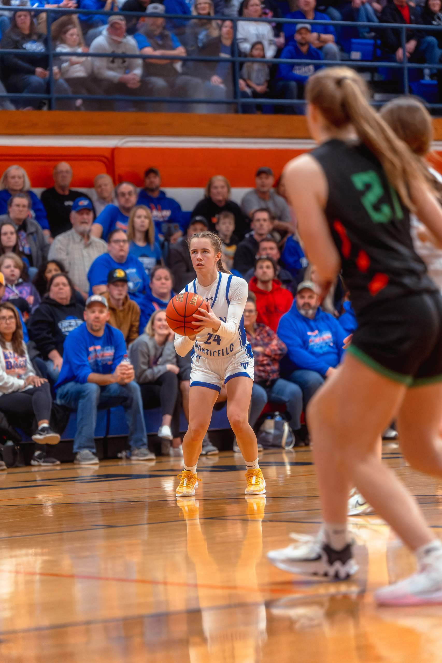 Albany/Monticello vs. Argyle/Pecatonica Girls Basketball, February 6th, 2024, photography by Ross Harried for Second Crop Sports