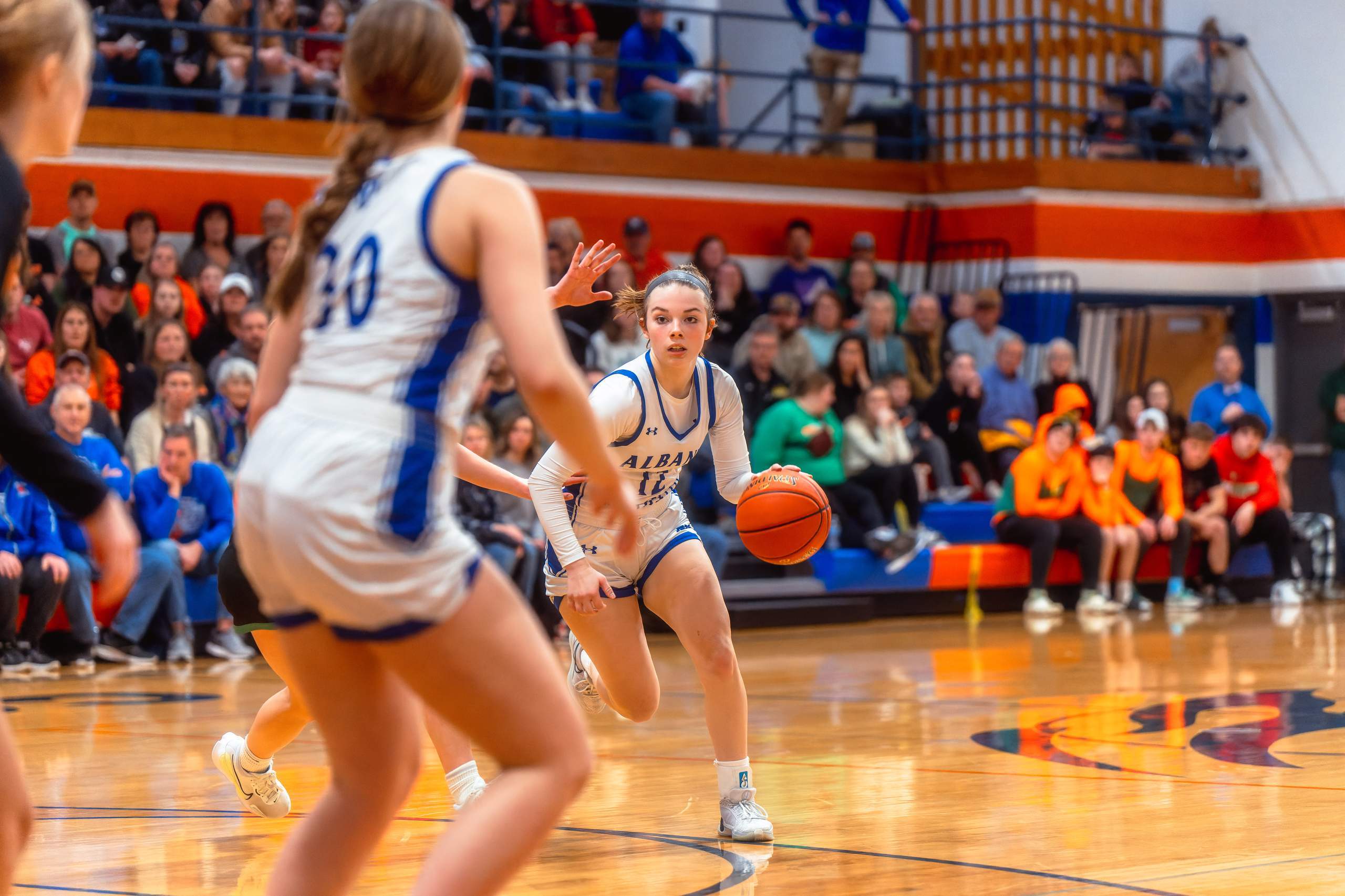 Albany/Monticello vs. Argyle/Pecatonica Girls Basketball, February 6th, 2024, photography by Ross Harried for Second Crop Sports