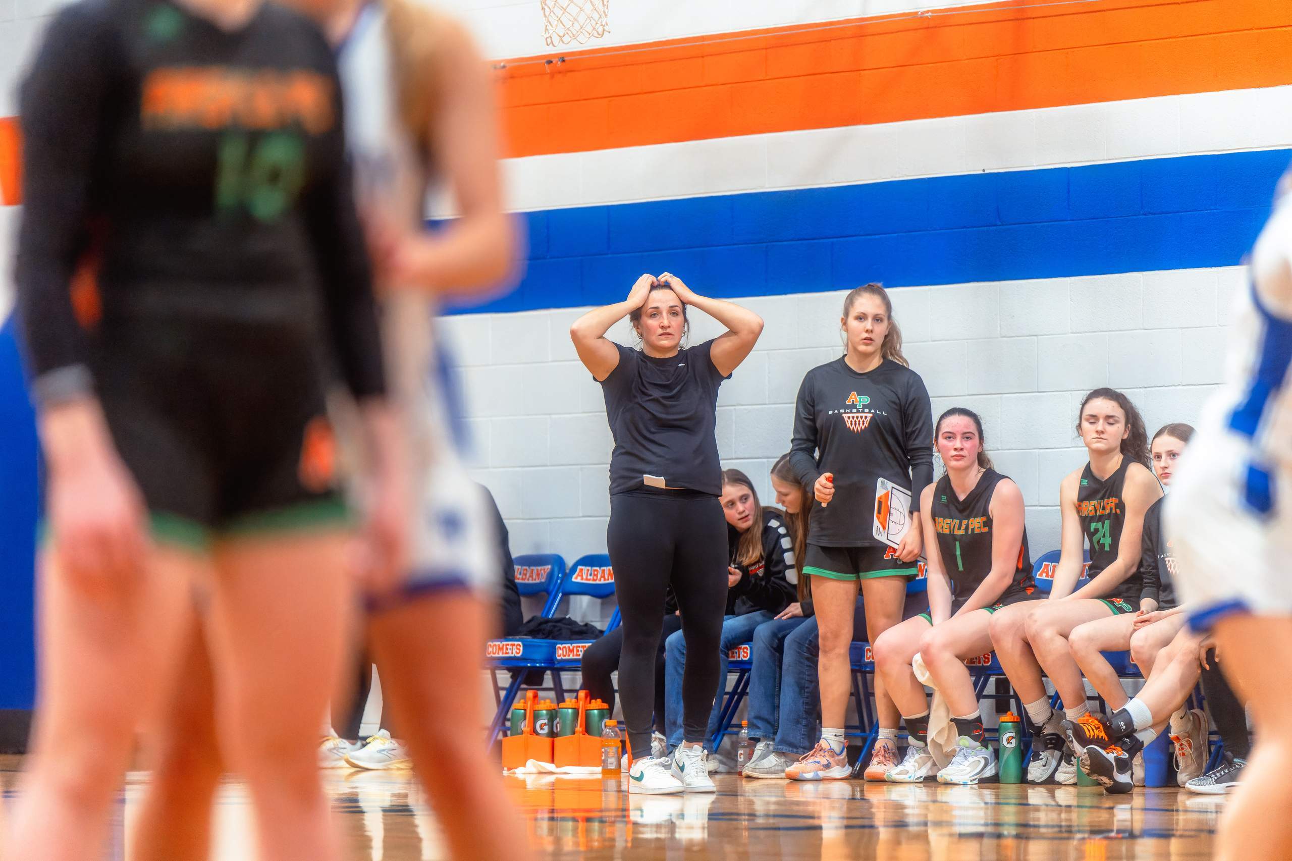 Albany/Monticello vs. Argyle/Pecatonica Girls Basketball, February 6th, 2024, photography by Ross Harried for Second Crop Sports