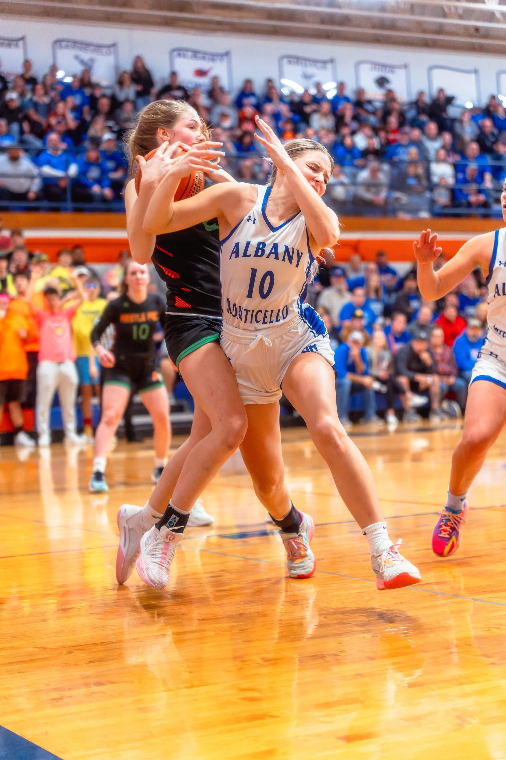 Albany/Monticello vs. Argyle/Pecatonica Girls Basketball, February 6th, 2024, photography by Ross Harried for Second Crop Sports