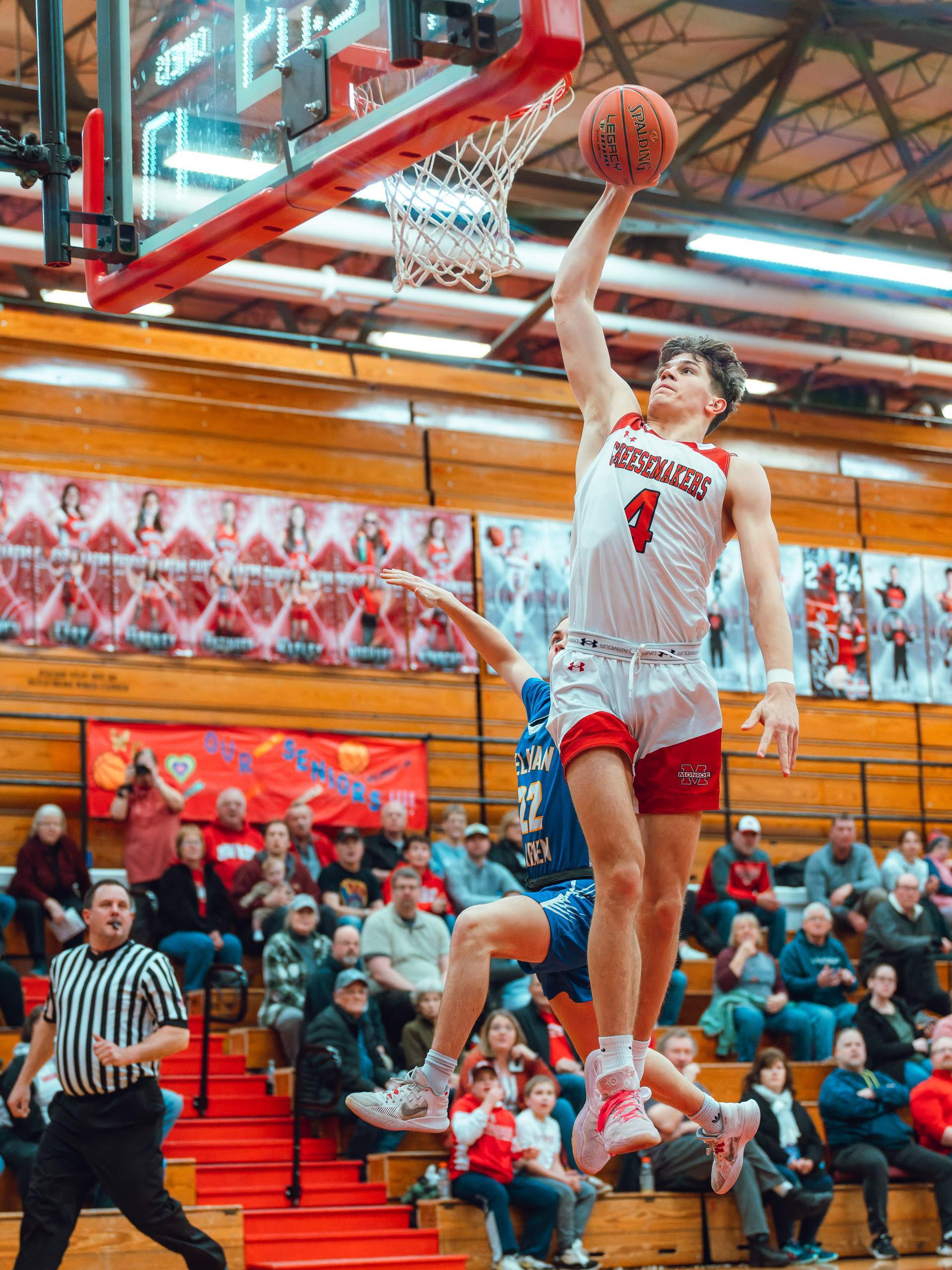 Monroe vs. Delavan-Darien Basketball, February 19th, 2024, photography by Ross Harried for Second Crop Sports