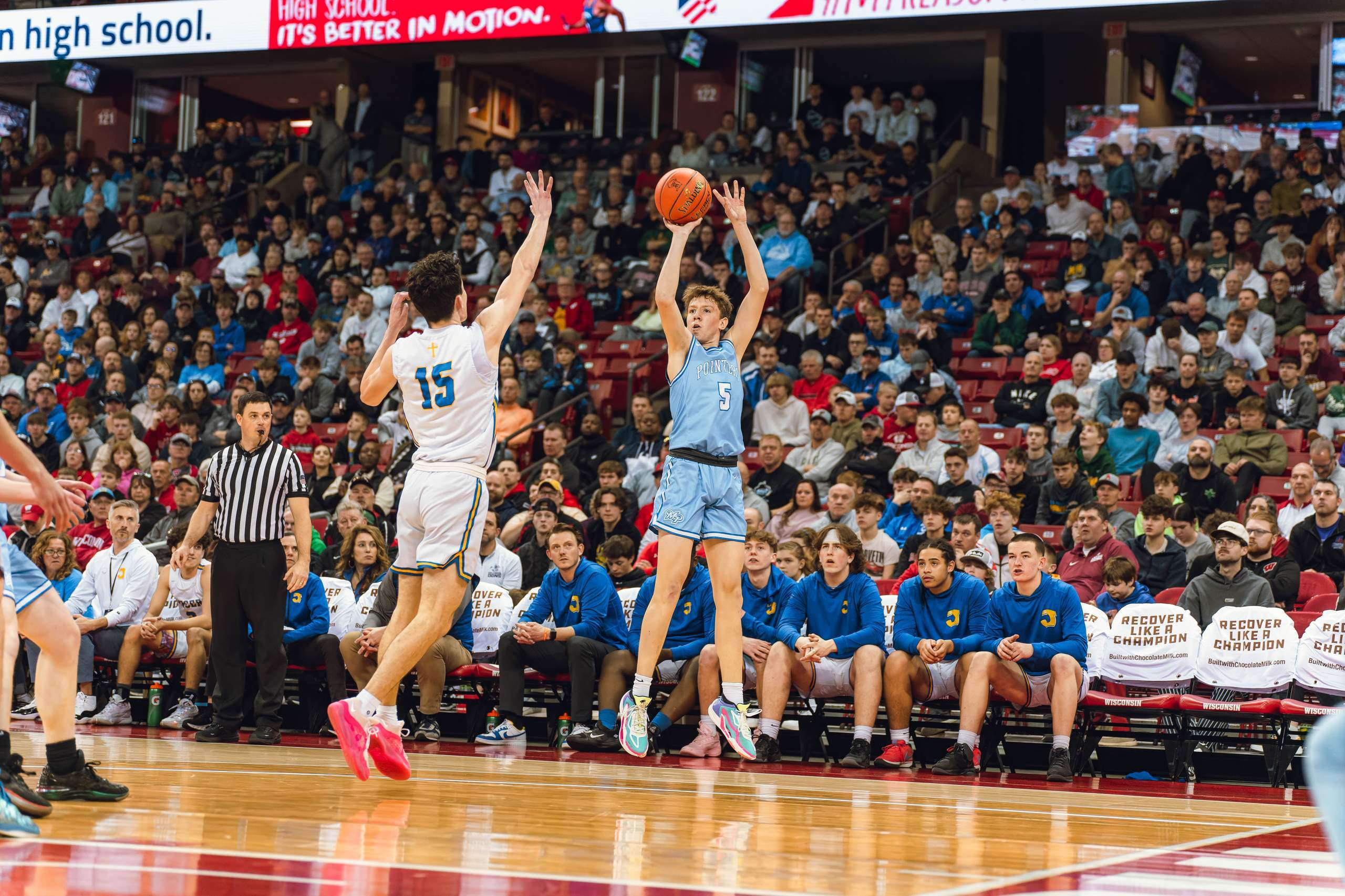 WIAA Boys Division 4 Championship Game between Mineral Point and Kenosha St. Joseph Catholic, photography by Ross Harried for Second Crop Sports