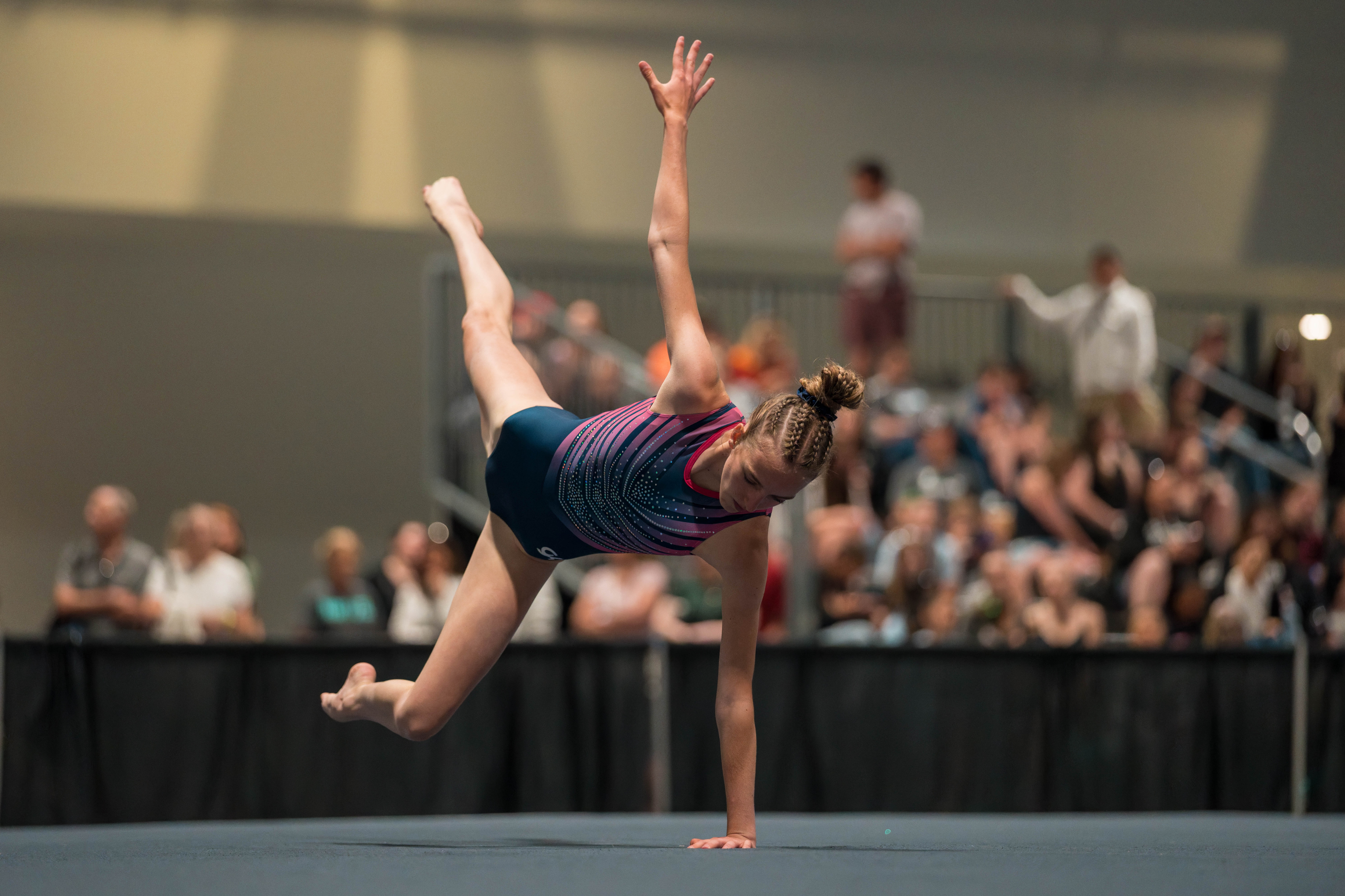 The YMCA National Gymnastics Championship 2025 held at The Resch Center in Green Bay, Wisconsin, USA on June 27th, 2025. Photography by Ross Harried for Second Crop Sports.