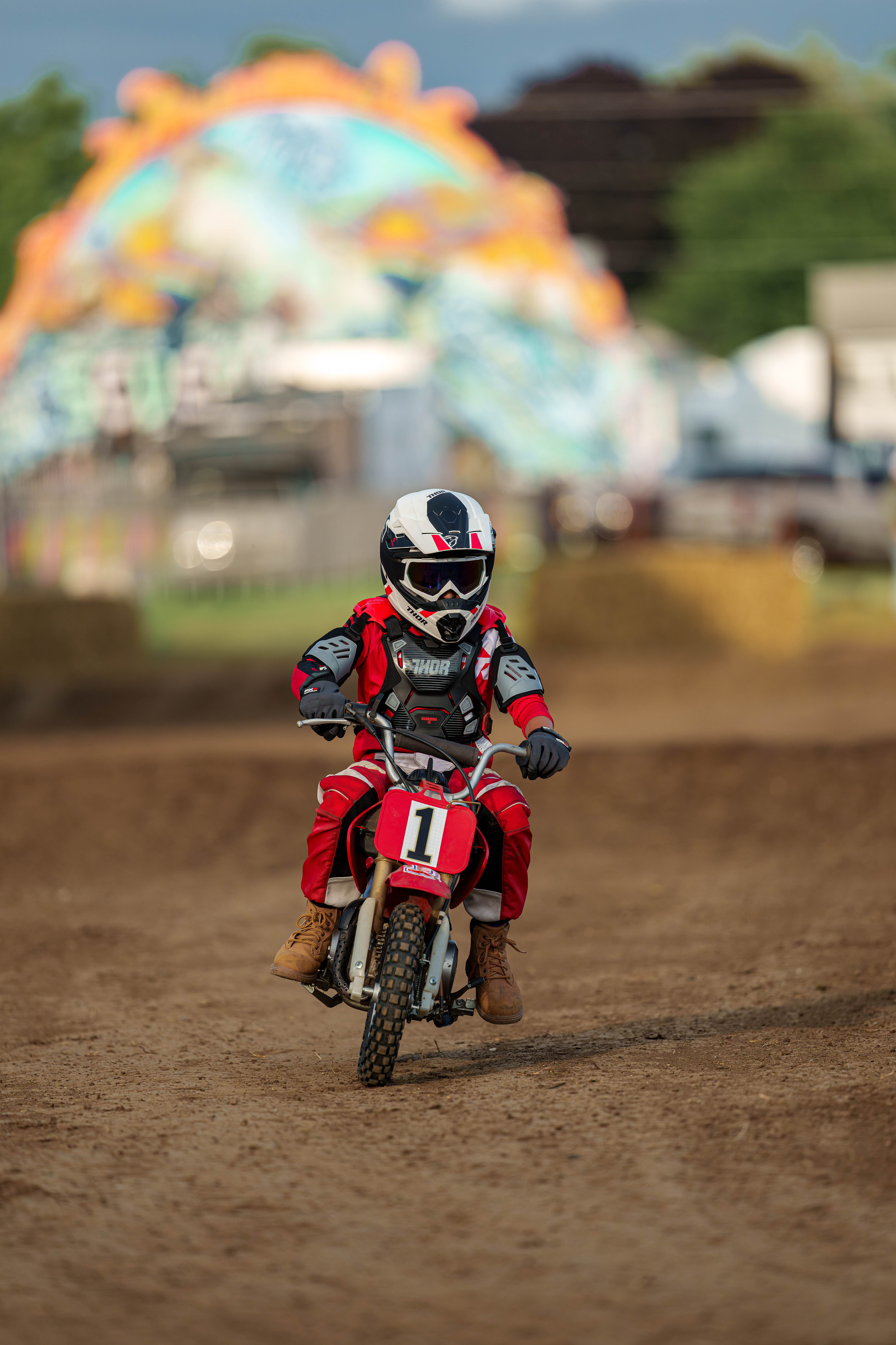 SWIRA dirt bike and atv races at the Green County Fair in Monroe, Wisconsin on July 17th, 2025. Photography by Ross Harried for Second Crop Sports.