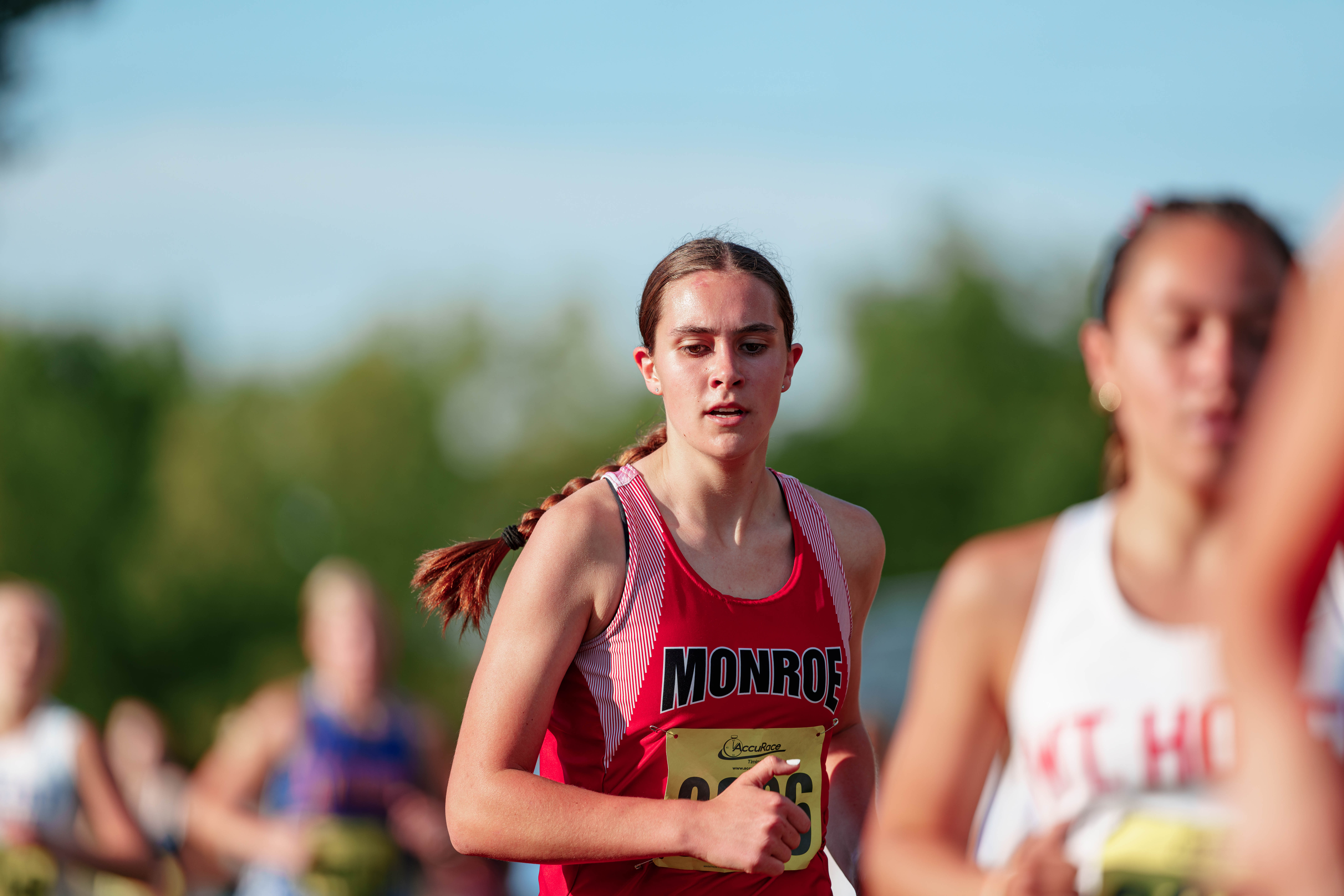 MONROE, WI – SEPTEMBER 2: Runners race during the Monroe Cross Country Meet at Twining Park in Monroe, Wisconsin. Photography by Ross Harried for Second Crop Sports.