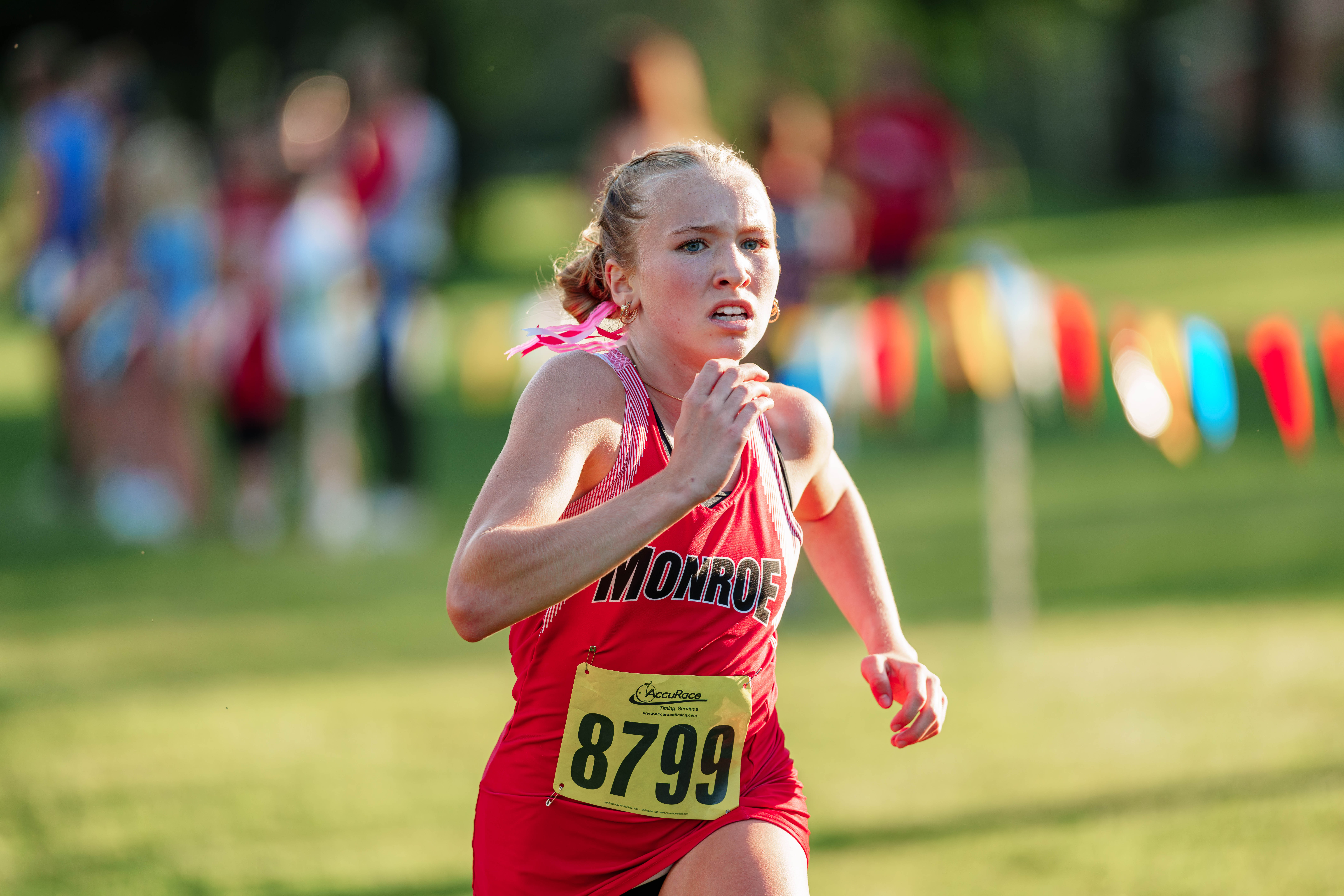MONROE, WI – SEPTEMBER 2: Runners race during the Monroe Cross Country Meet at Twining Park in Monroe, Wisconsin. Photography by Ross Harried for Second Crop Sports.
