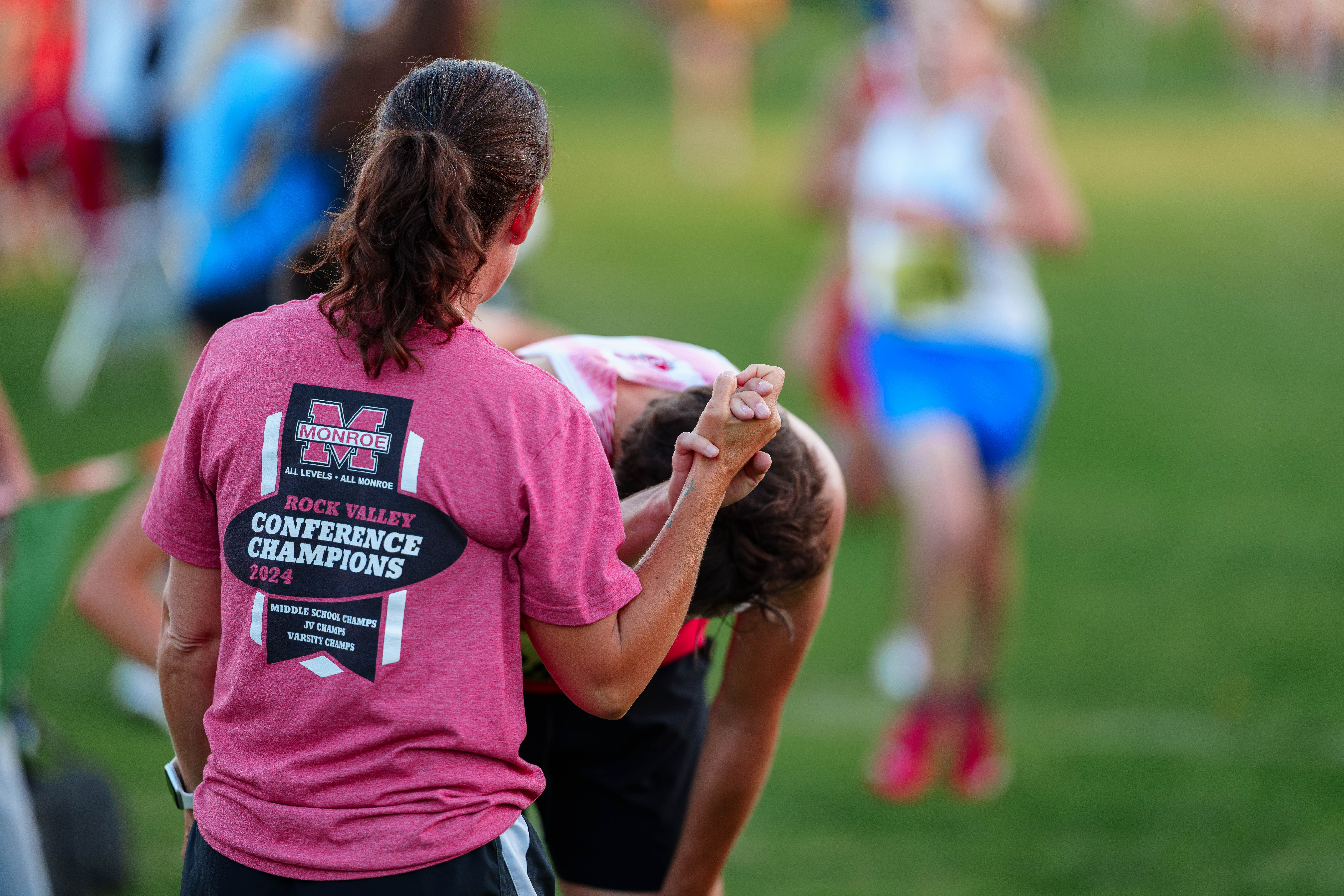 MONROE, WI – SEPTEMBER 2: Runners race during the Monroe Cross Country Meet at Twining Park in Monroe, Wisconsin. Photography by Ross Harried for Second Crop Sports.