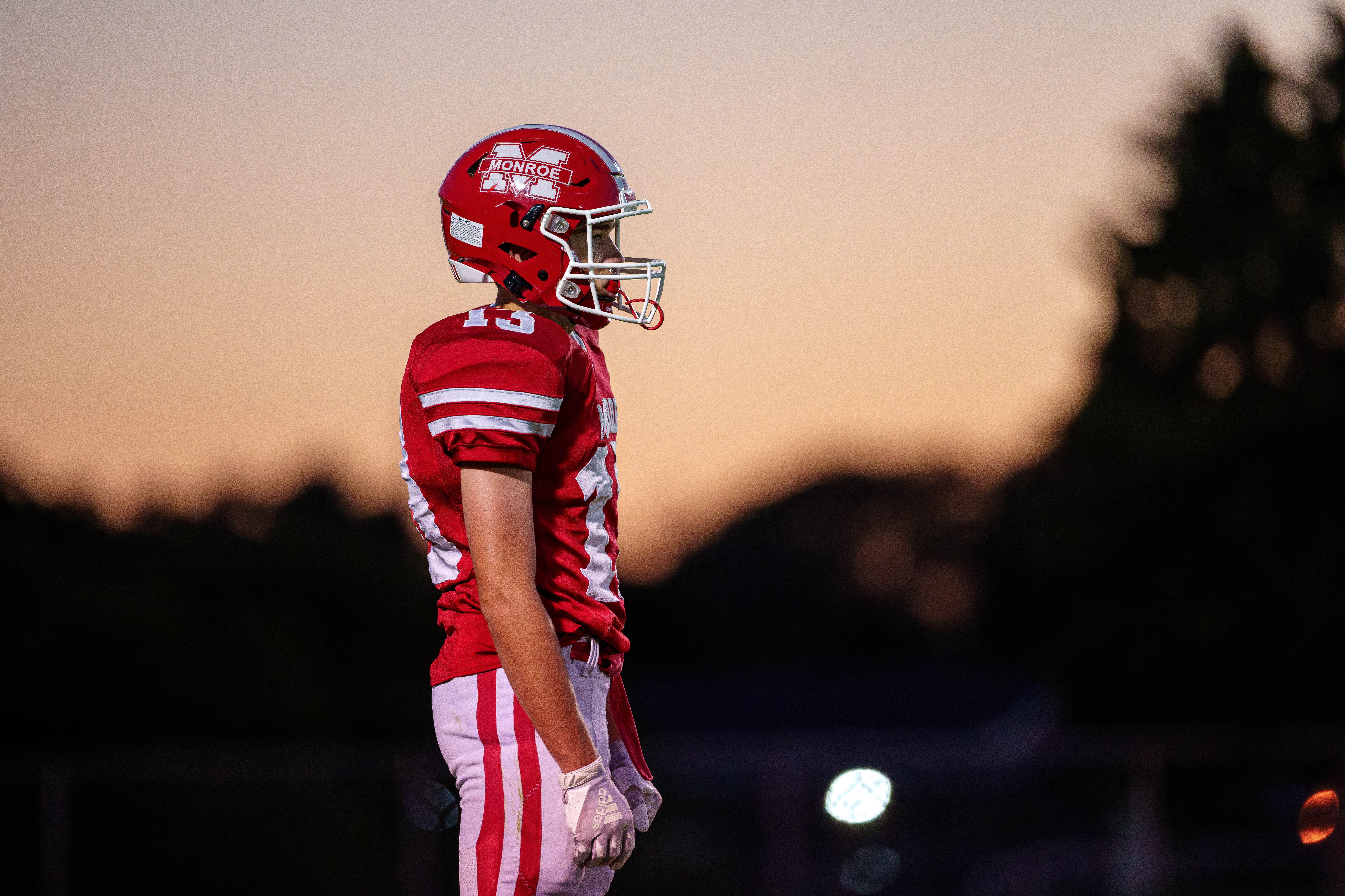 MONROE, WI – SEPTEMBER 5: A high school football game between the Monroe Cheesemakers and the Jefferson Eagles at the Monroe High School in Monroe, Wisconsin. Photography by Ross Harried for Second Crop Sports.